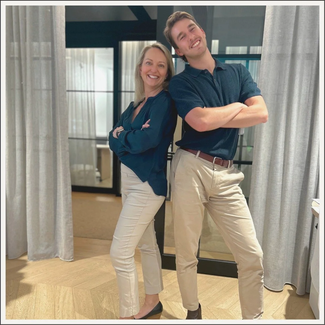 Meet Carly and Liam... They're just two of the team who make sure our clients get lots of love. Behind your adviser there is a whole team making sure you are taken good care of.
Picture description: Navy on cream... a coincidence? I doubt it 👀
#Fi
