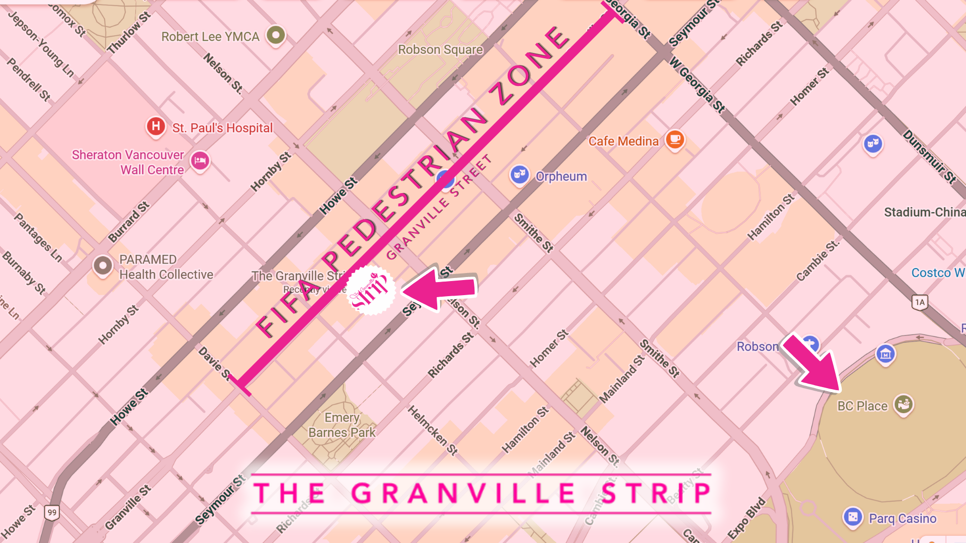 2026 World cup pedestrian zone = prime party position
