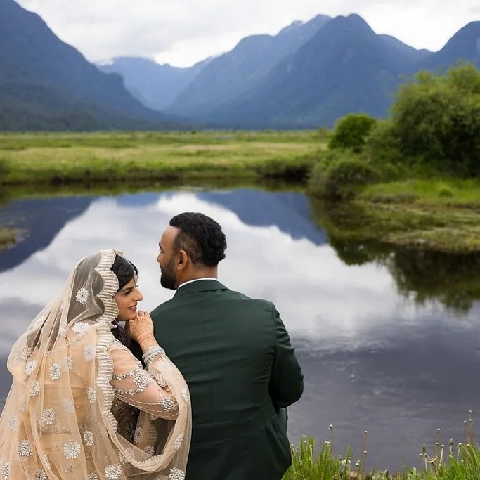 The calm in nature. H&R before reception.
#vancouverweddings 
#vancouverwedding 
#vancouverweddingphotographer 
#pakistaniweddings 
#beautifulbride