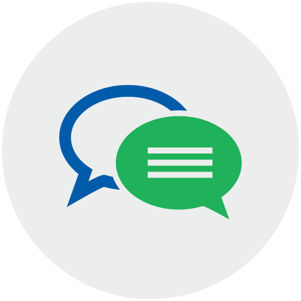 Colorful icon depicting public relations agency