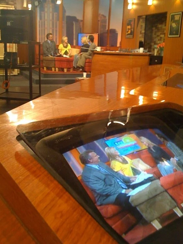 On set, on monitor – WZTV 17 Nashville.