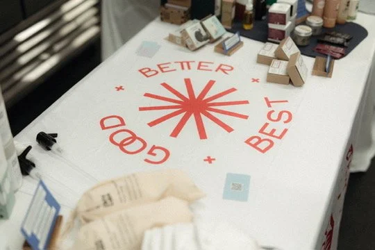 Concierge packaging station at Good Better Best