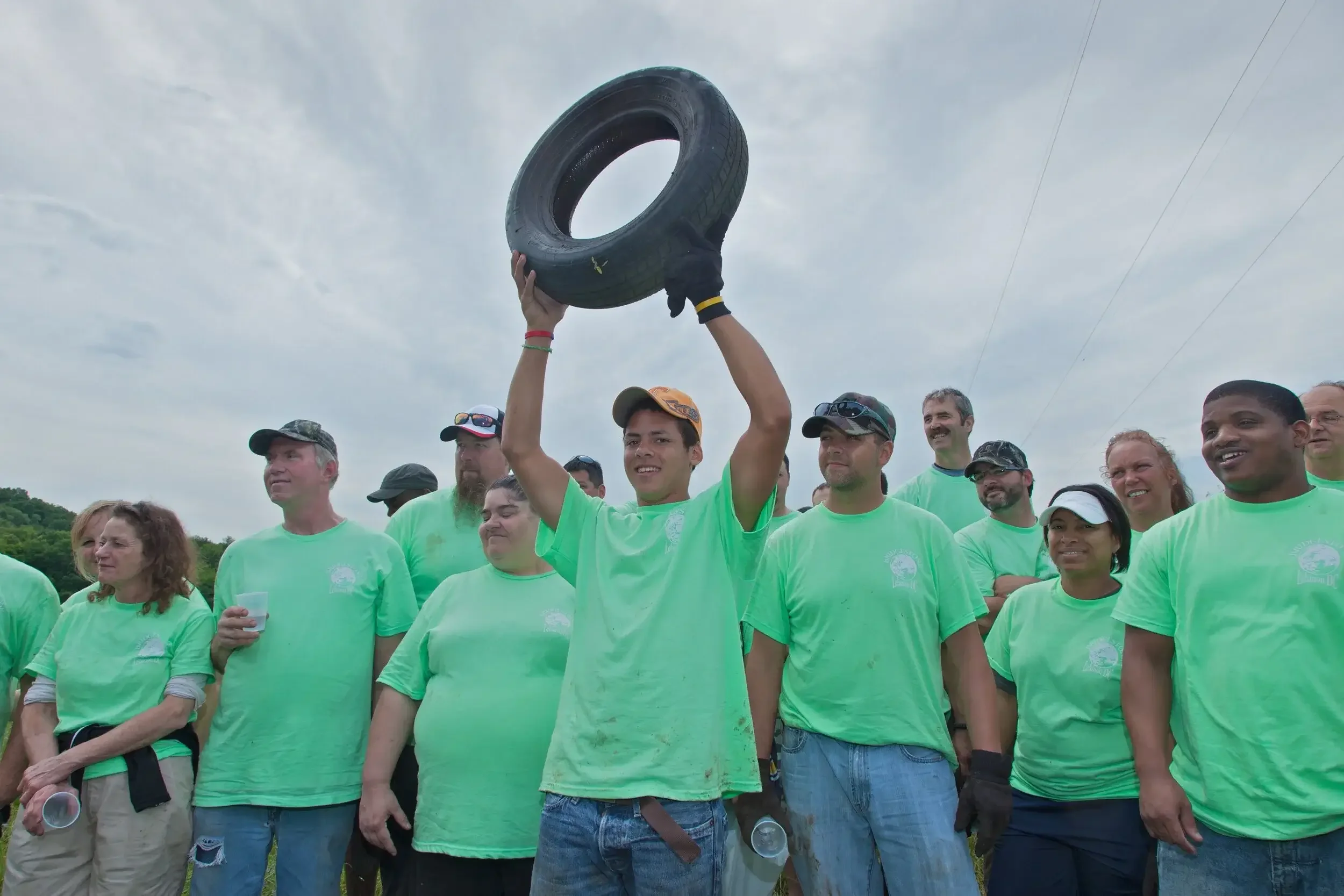 A corporate team building opportunity at one of our eco-conscious green team events.