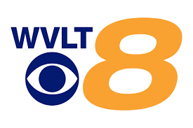 WVLT 8 logo with text in blue and orange, with a stylized eye symbol.