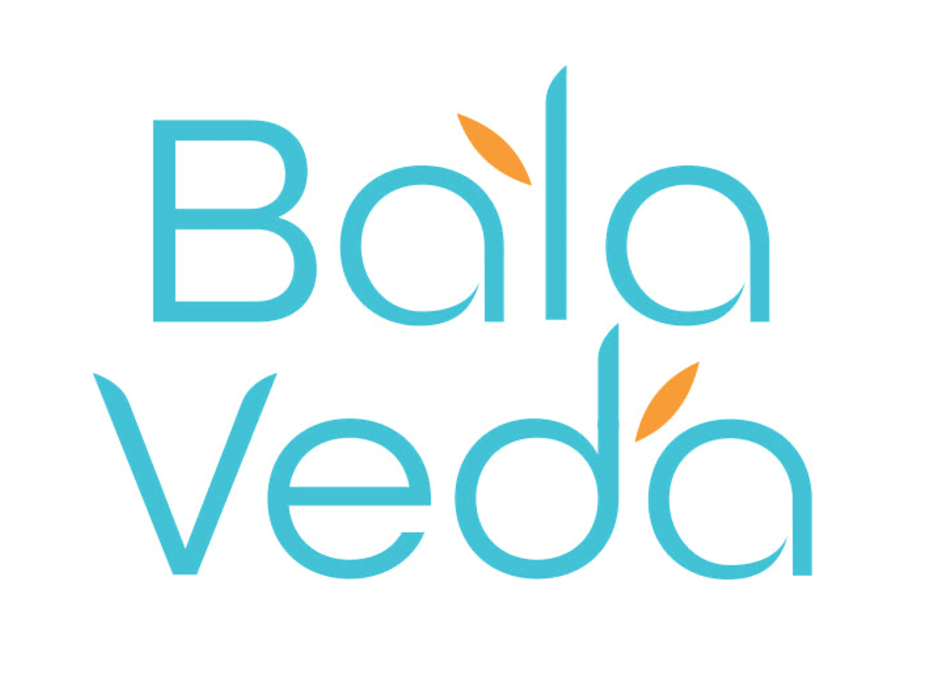Logo for Balo Vedo with stylized text in blue and orange accents.