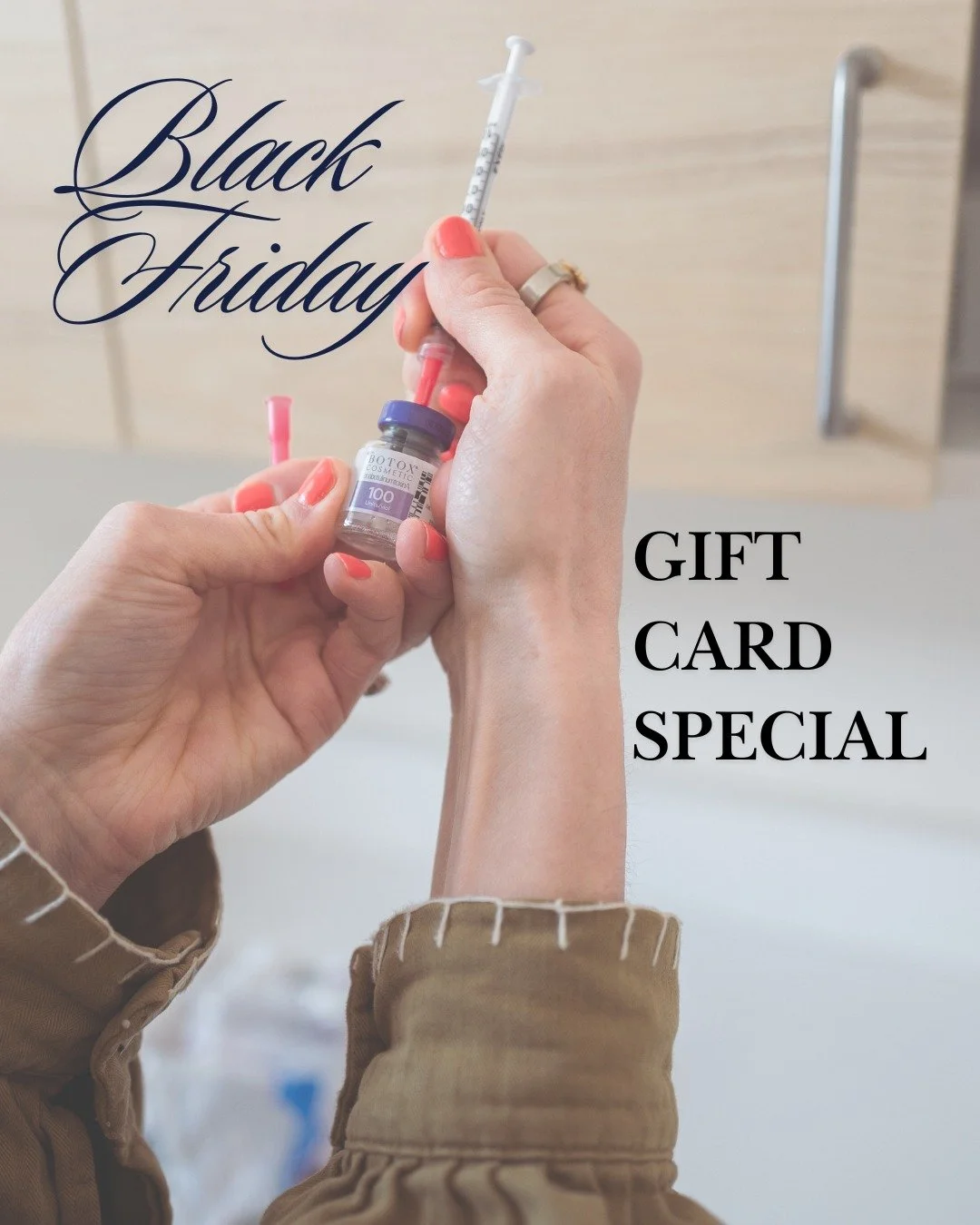 Starting on 11/23 and closing on 12/1. Receive 10% off all gift cards. No limit on the amount or quantity of gift cards. Good for all services and products. You'll use discount code BLACKFRIDAY.
#PortlandBotox #PortlandFiller #PortlandMicroneedling #