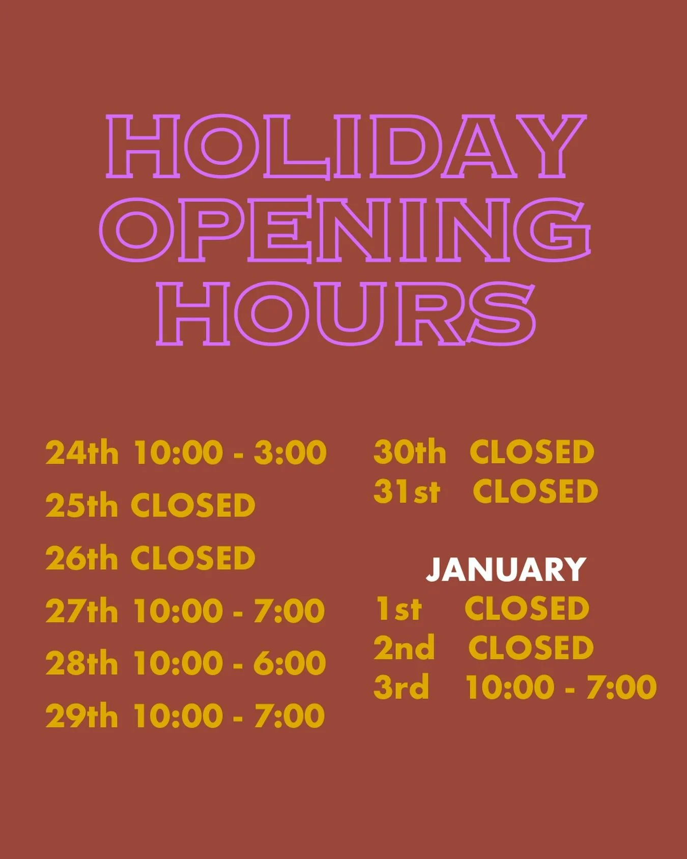 Holiday Opening Hours🎄
Please check our Holiday Season and New Year schedule @thepondhairlondon