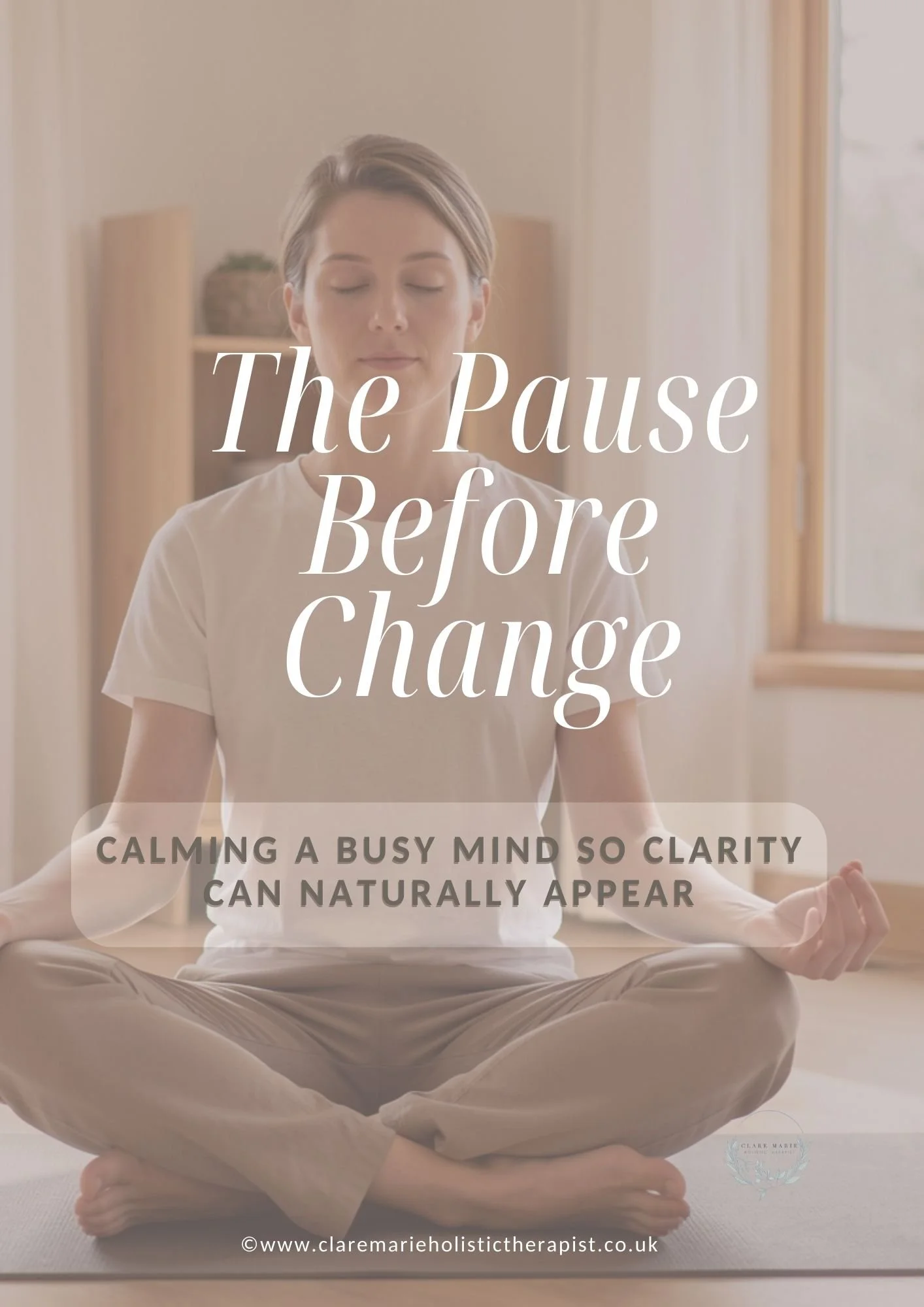 Cover of The Pause Before Change mindfulness workbook designed to calm a busy mind and reconnect with inner clarity.