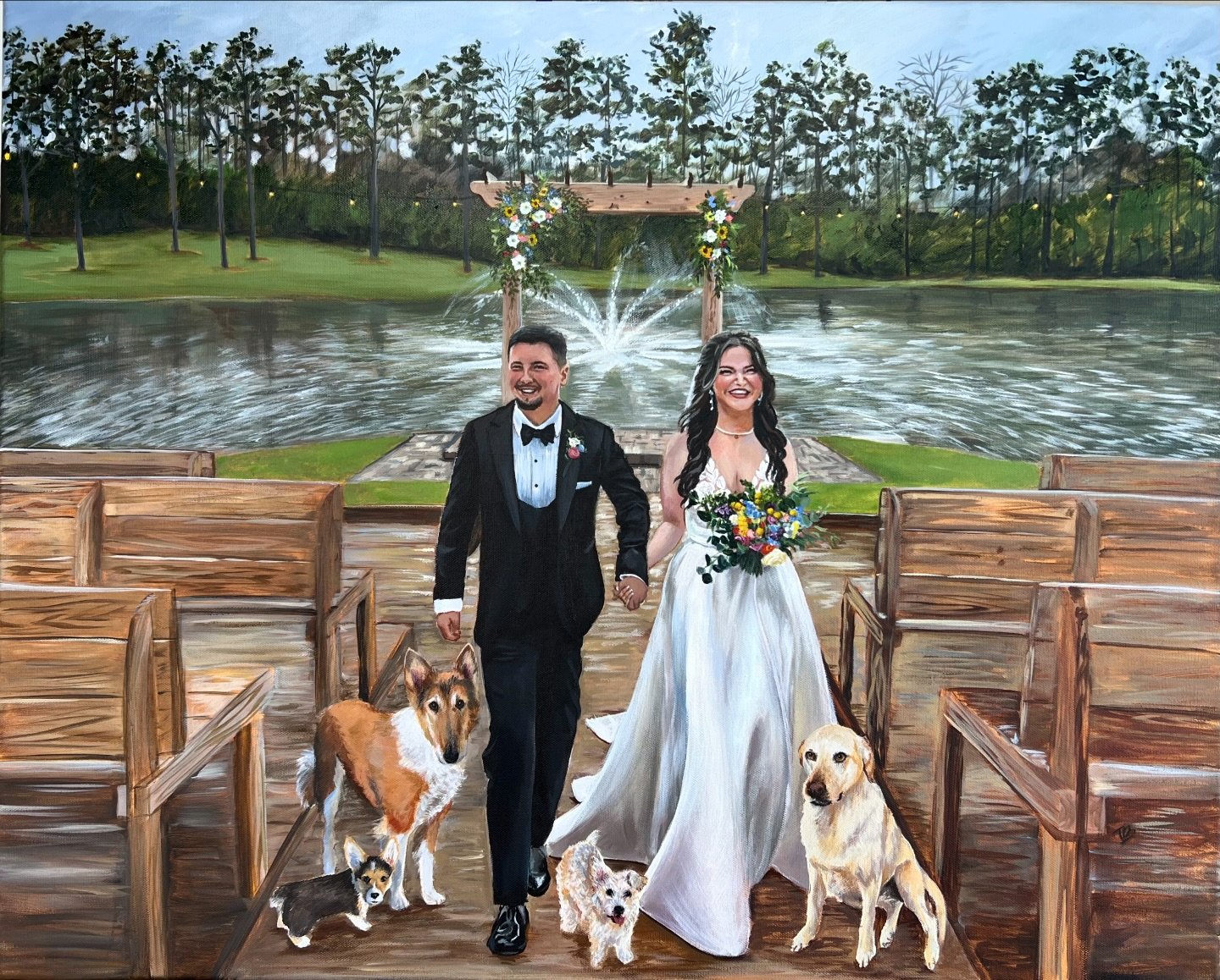 That just married joy! 🥰

Finished live wedding painting for The Lochers! 
24x30

#liveweddingpainting #liveweddingpainter