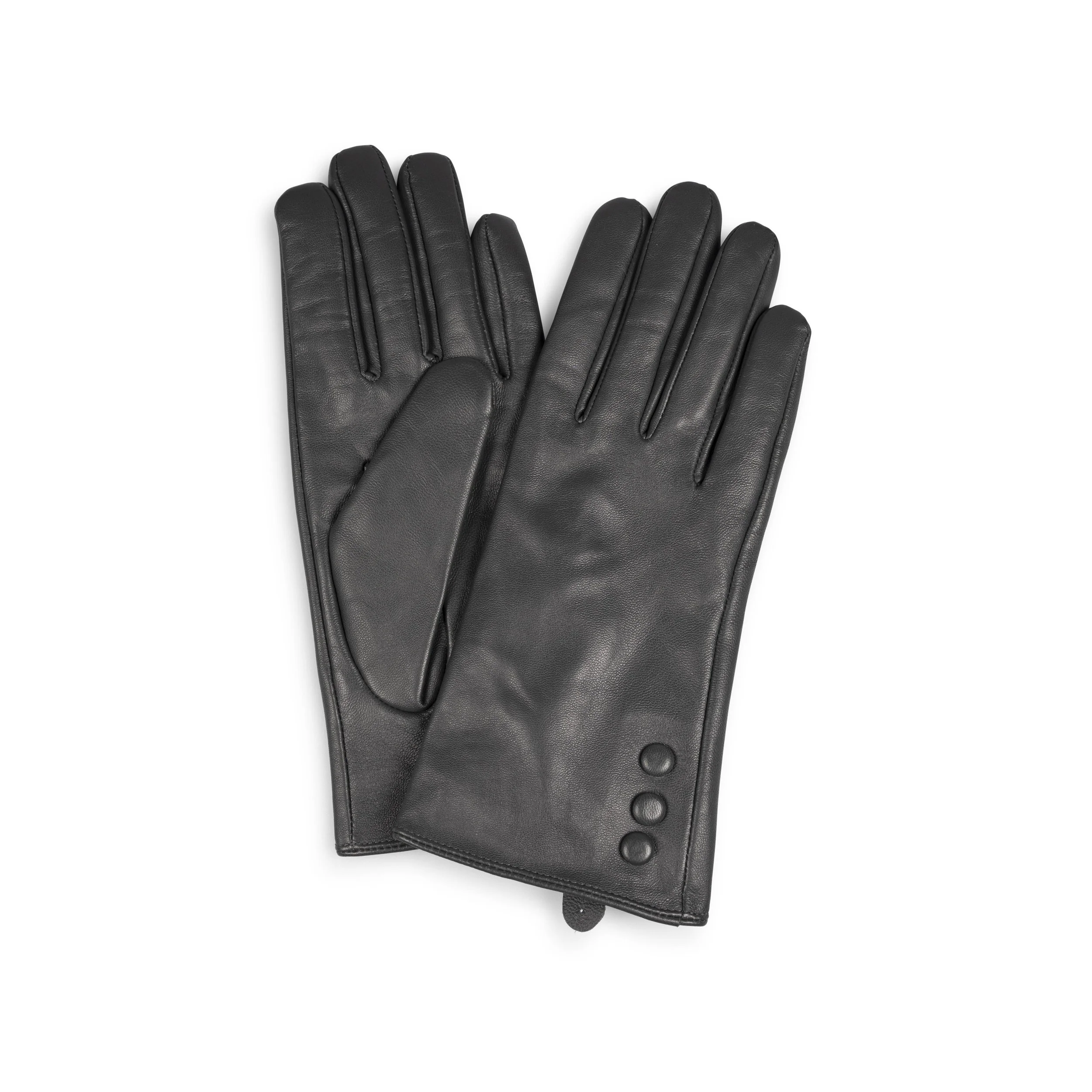 Leather Gloves with Buttons — Conker Nature