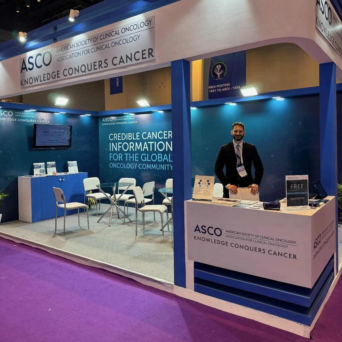 Exhibit booth for one of our India conferences.
