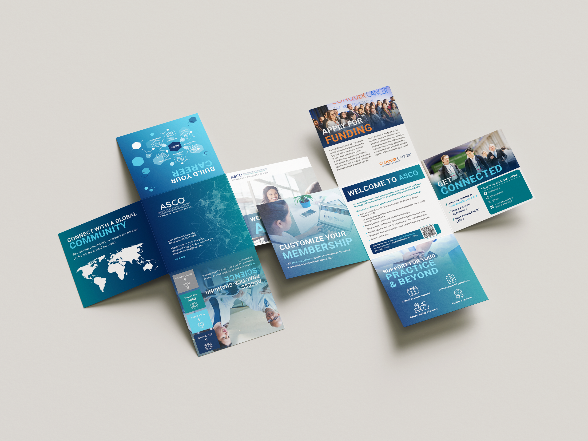 Square cross fold brochure