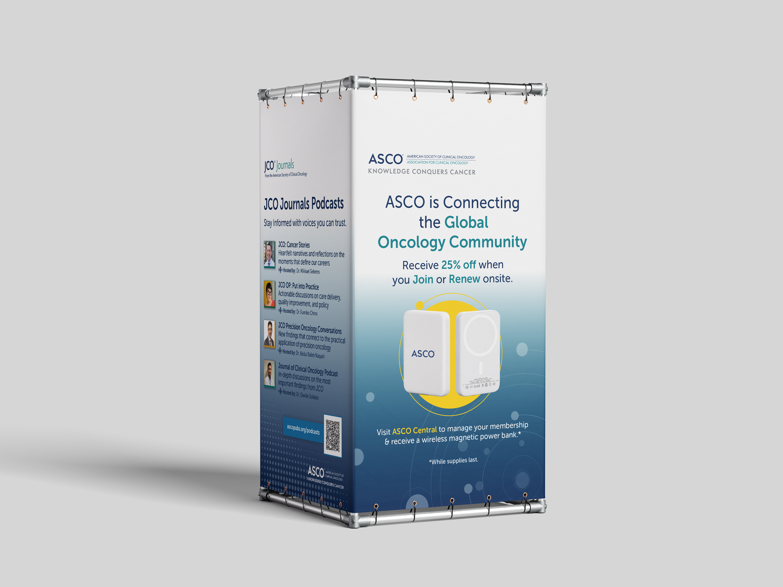 Column wrap banner design for a conference