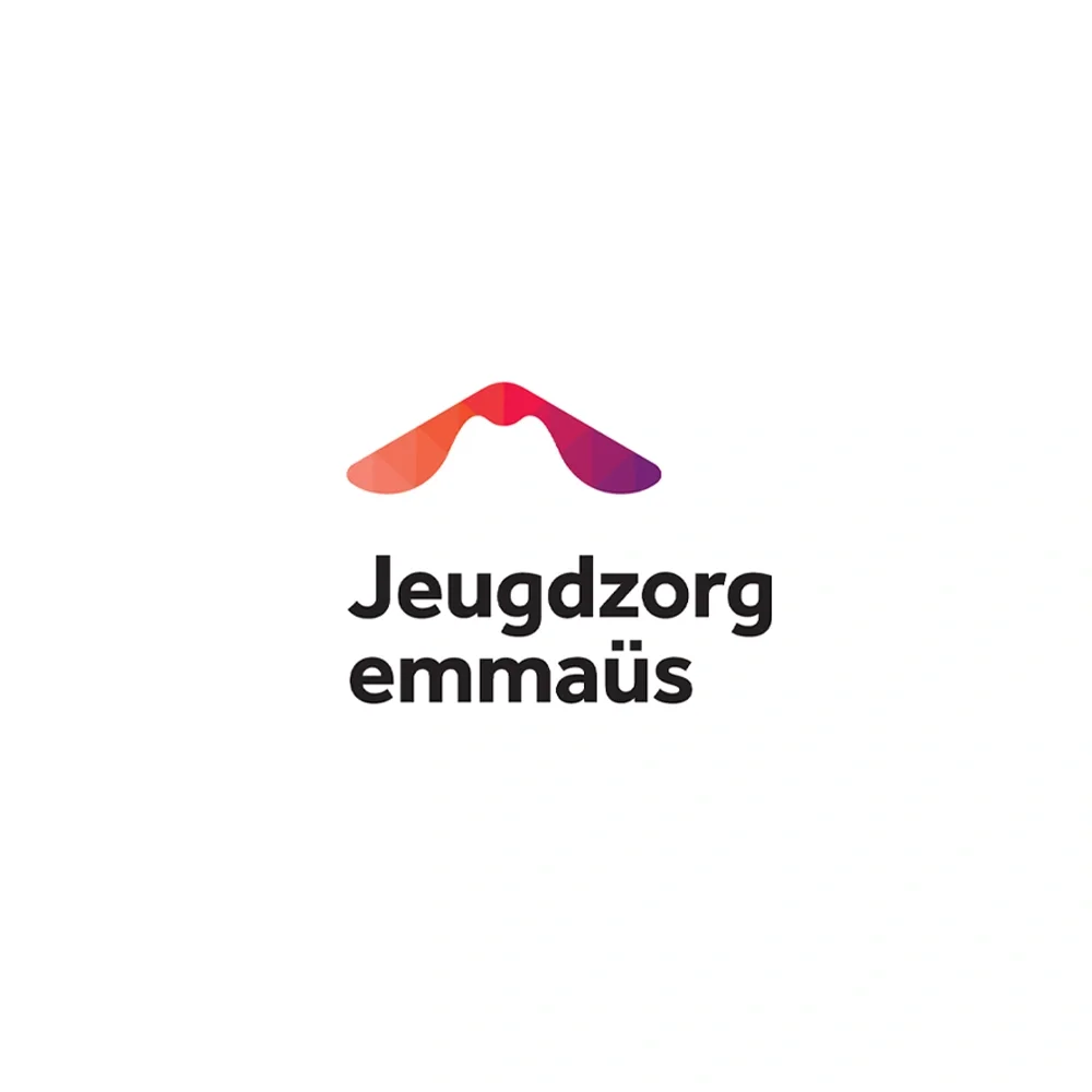 Het logo van Jeugdzorg Emmaüs, actief in Antwerpen en Mechelen