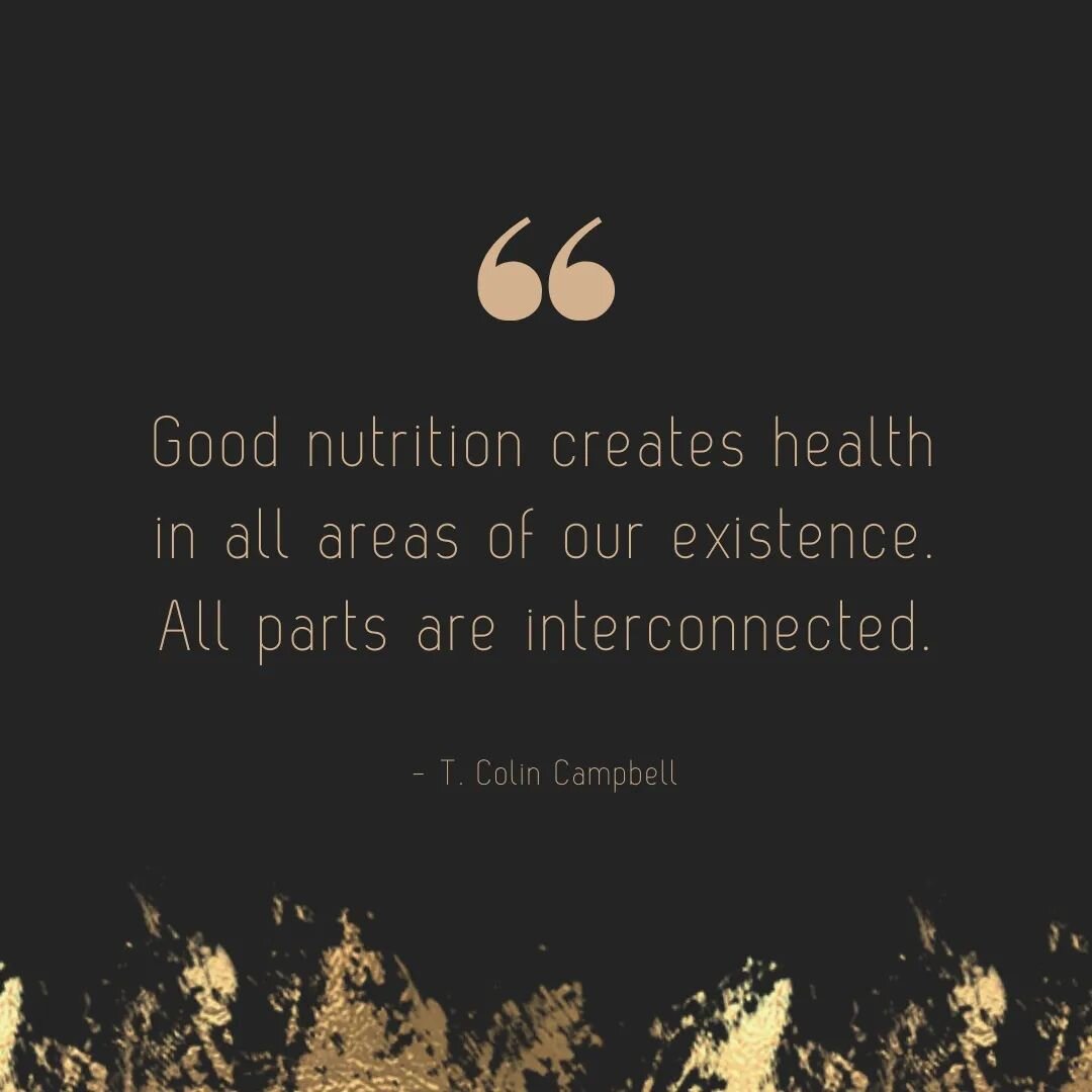 We love this quote by T. Colin Campbell. Good nutrition truly is linked with every part of our health, wellbeing and existence. 

Drop a heart in the comments if you agree. 

#wellbeingquotes #selflovequotes #selfcarequotes #investinyourself #investi