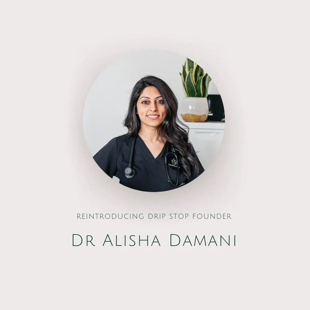 Meet Dr Alisha Damani, Drip Stop Founder and Doctor. 👋 

As an NHS doctor, Alisha witnessed firsthand the importance of nutrition on wellbeing and quality of life. Inspired by her experience, Alisha launched the Drip Stop. 

In a sector that is wide