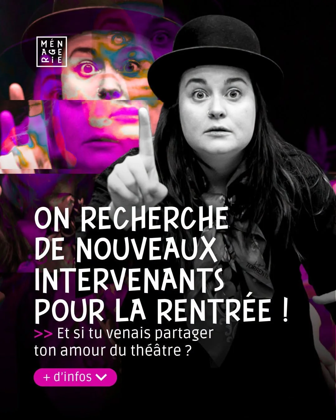 [ RECRUTEMENT ]

La M&eacute;nagerie recherche pour la saison prochaine son oiseau rare pour compl&eacute;ter son zoo alambiqu&eacute;... 💭​

Pour la rentr&eacute;e de septembre 2026, nous recherchons de nouvelles personnes afin de compl&eacute;ter 