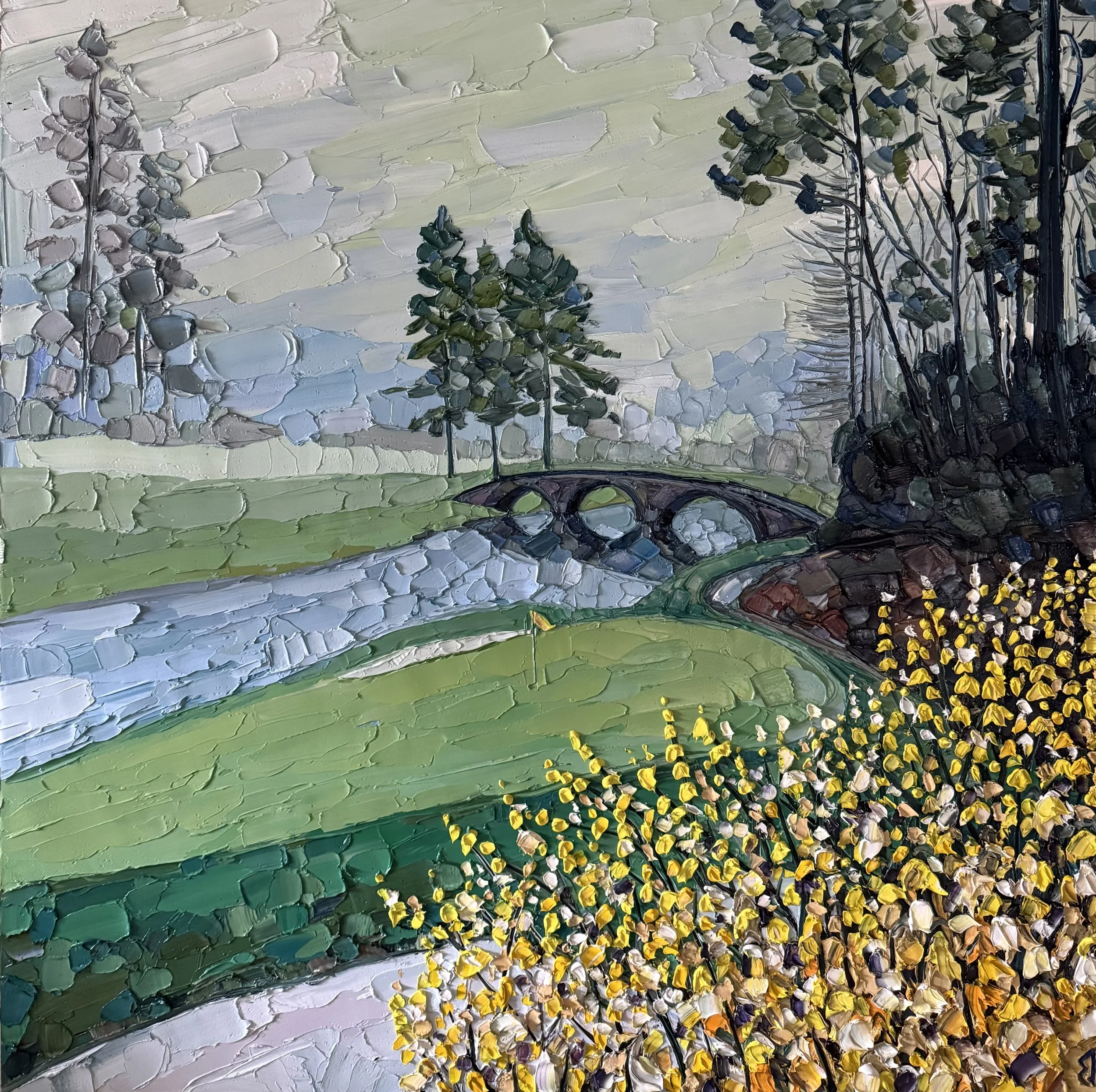 Foggy Morning at the Masters
36 x 36 Inch Oil on Canvas