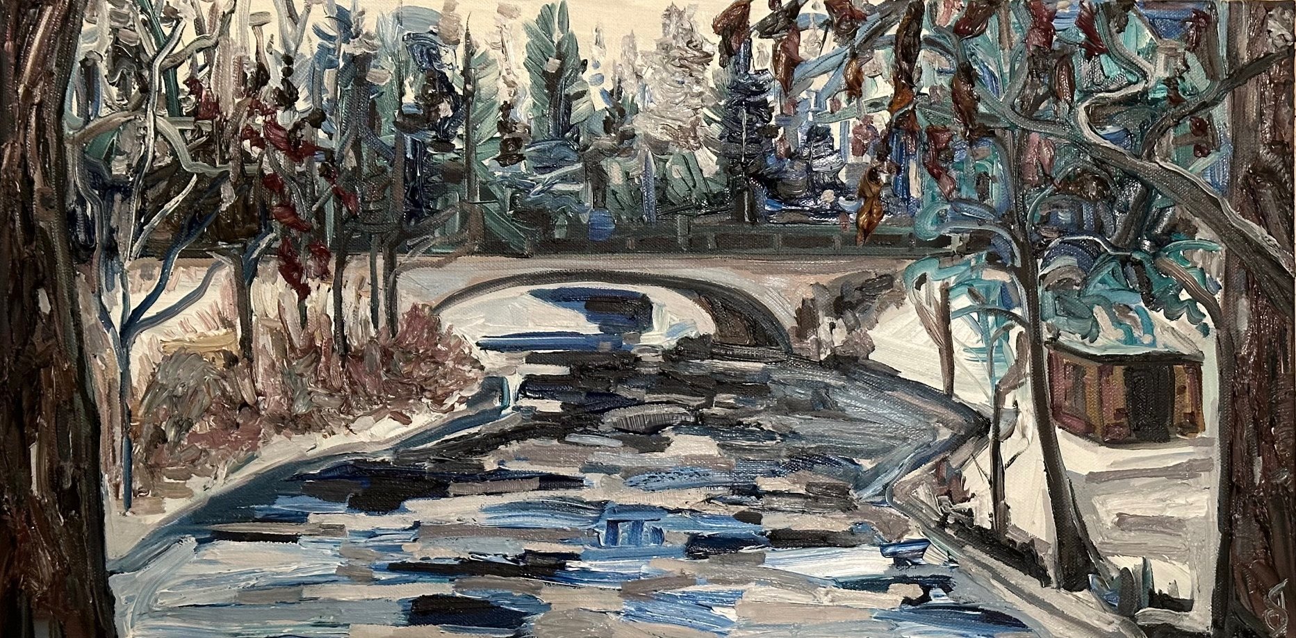 8th Street Bridge in Winter
12x24 Inch Oil on Canvas
SOLD