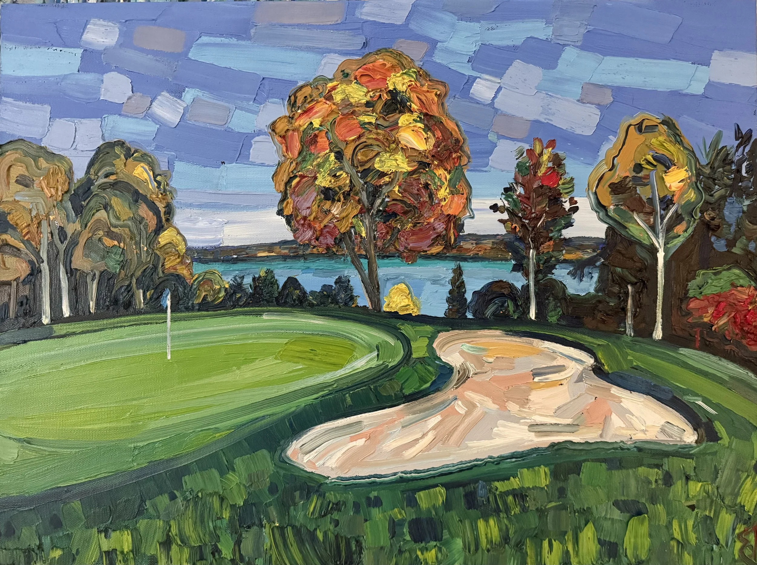 Golden 17th, Legacy Ridge Golf Club
18x24 Inch Oil on canvas