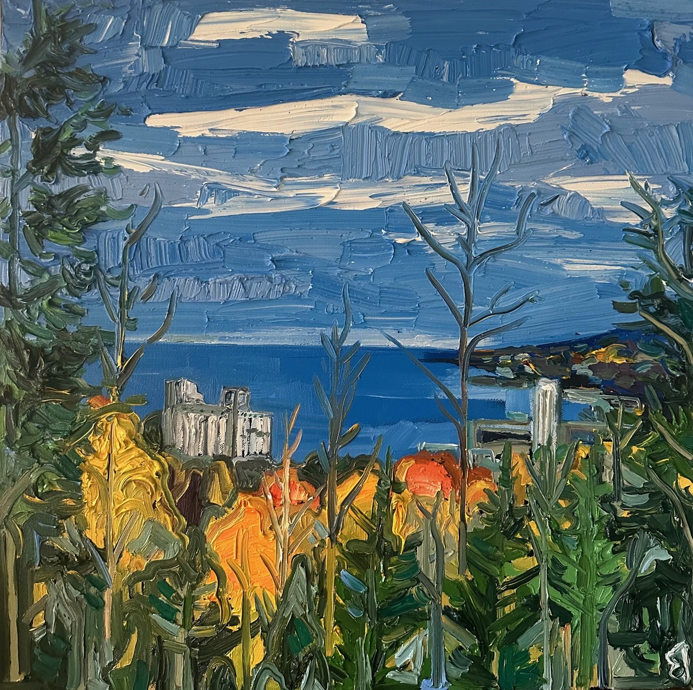 Autumn Above the Bay- Westrocks
24x24 Inch Oil