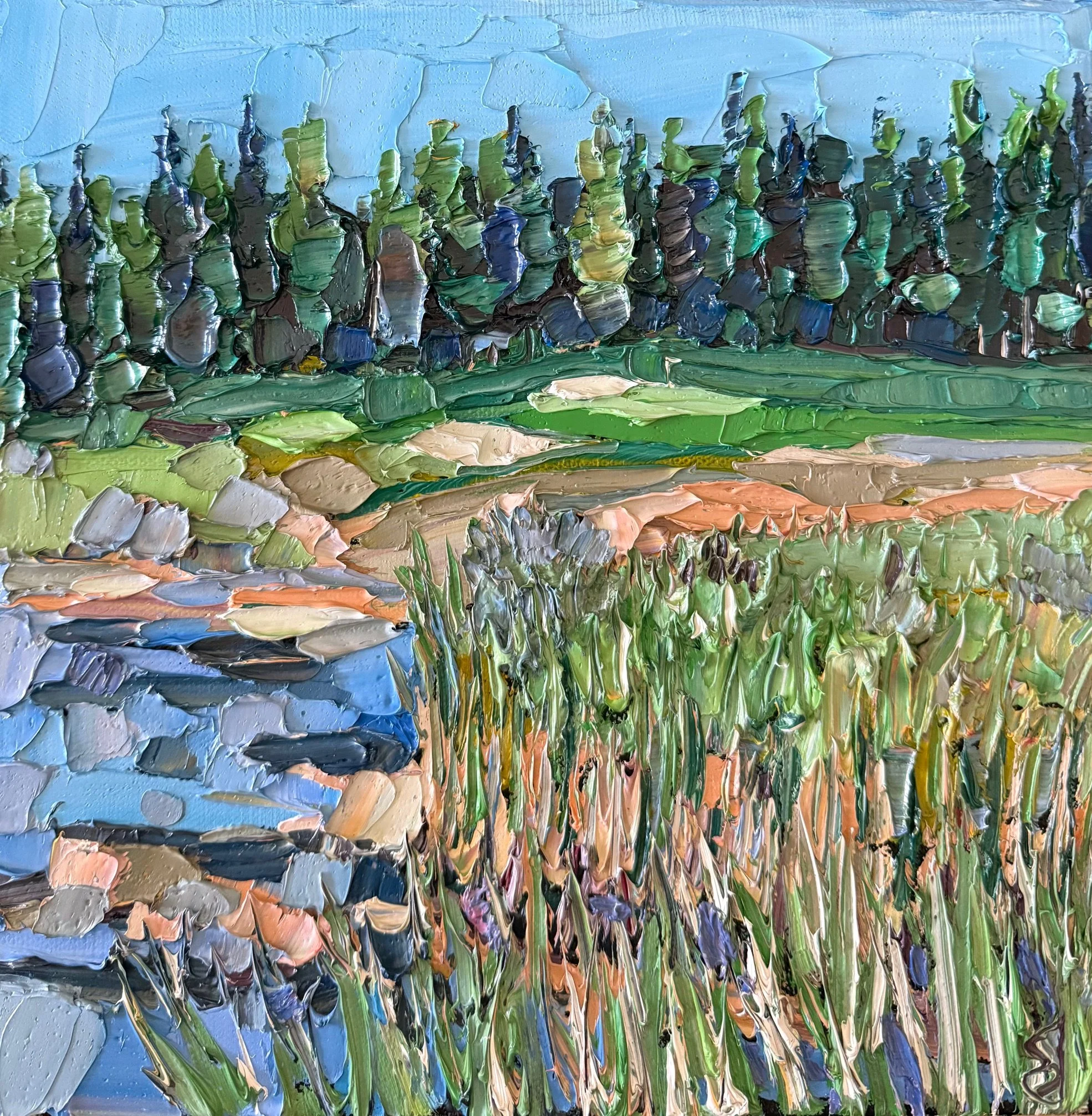 Hole 15, Lora Bay
10 x 10 Inch Oil on Canvas