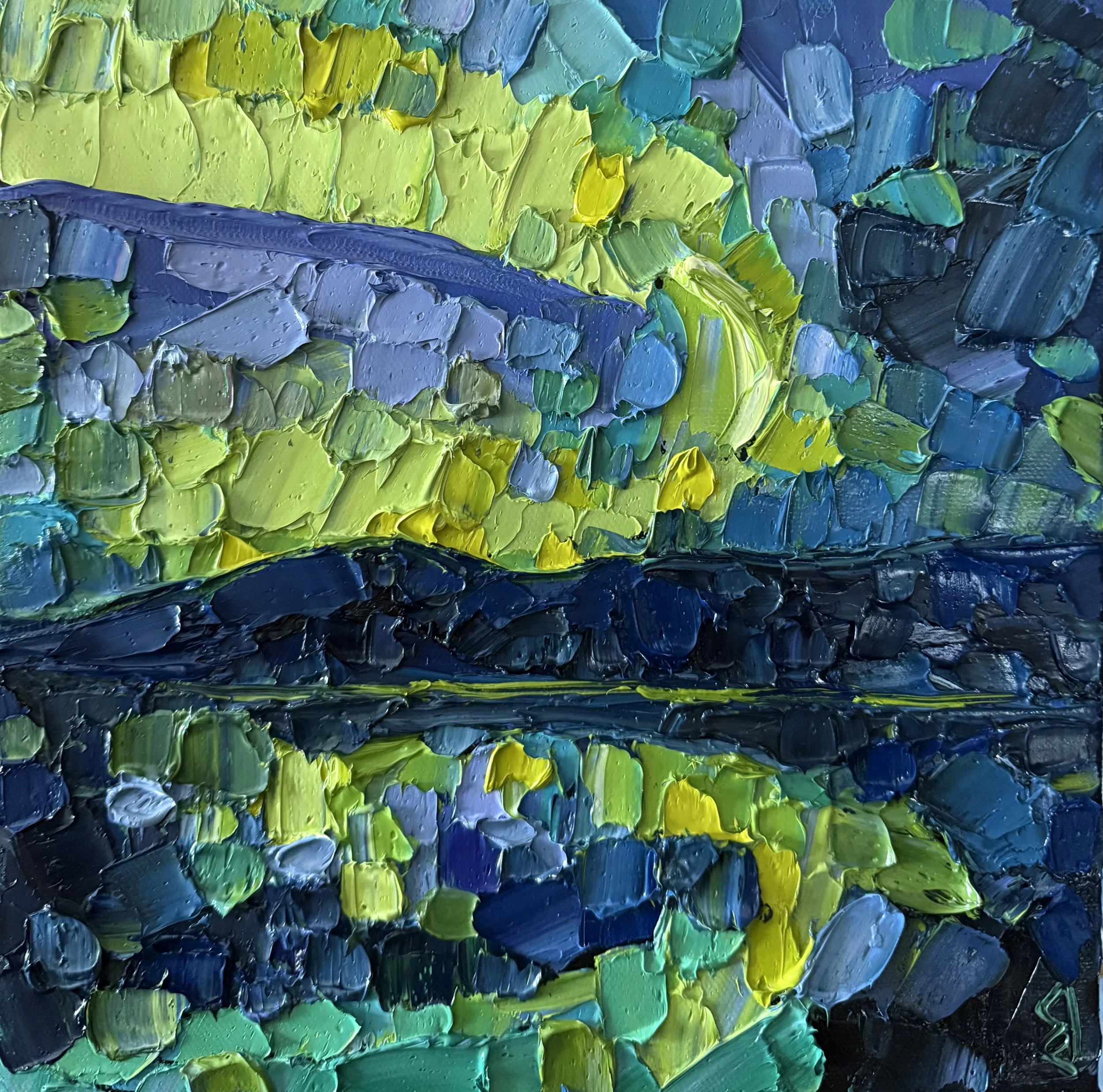 Aurora Over Superior
10x10 Inch Oil on Canvas