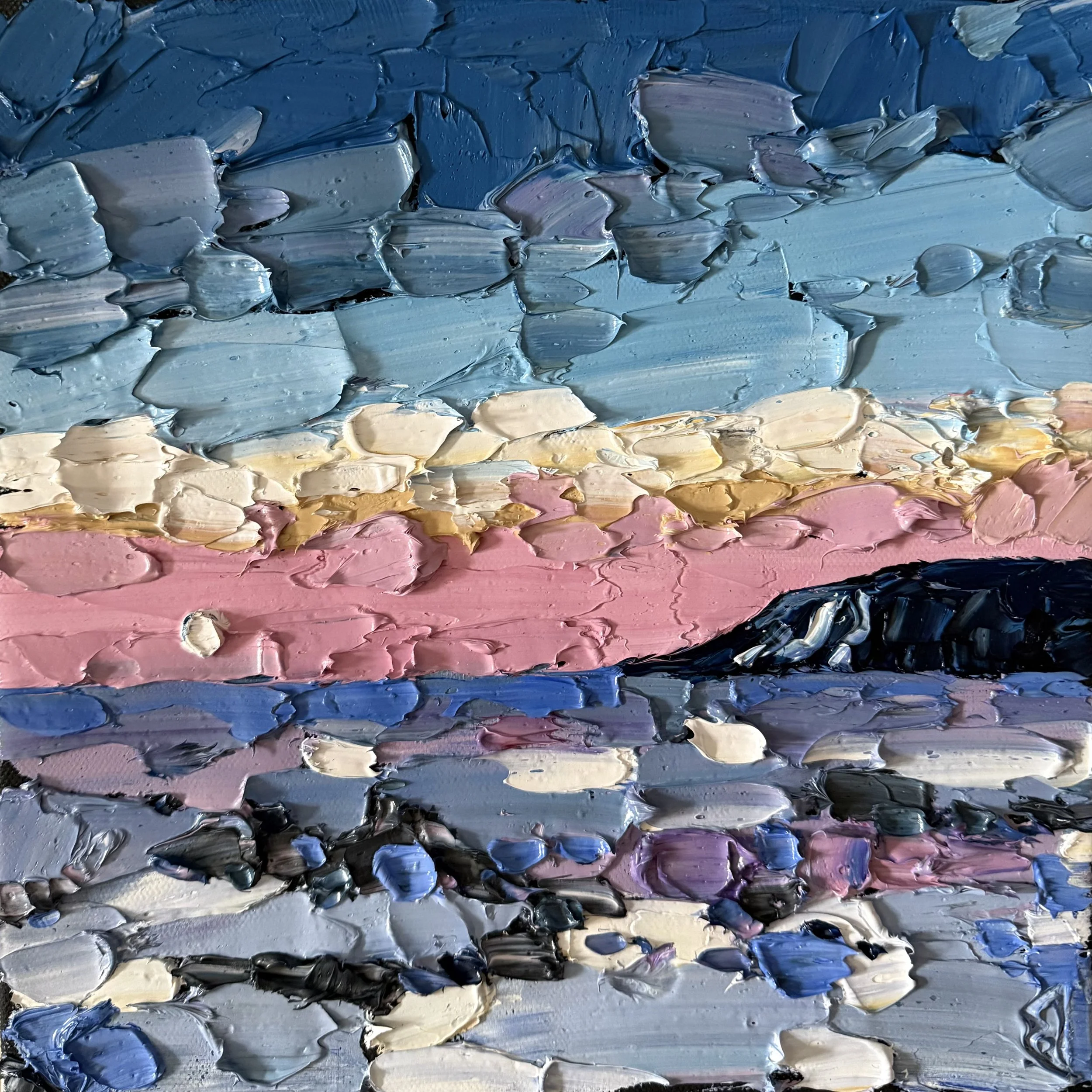 Snow Moon at Bayview Park
12 x 12 Inch Oil on Canvas