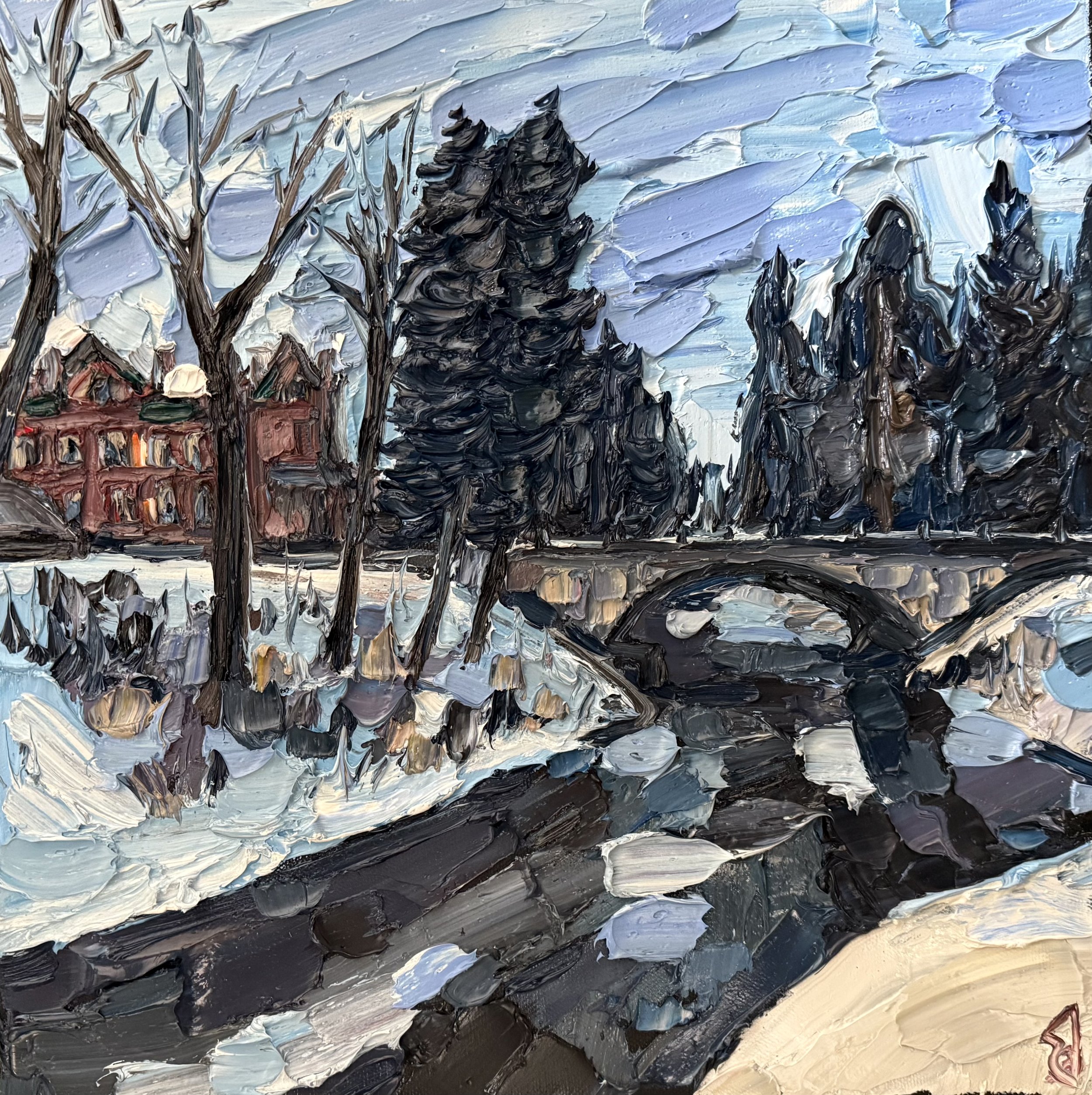 Under the Bridge
12x12 Inch Oil on Canvas