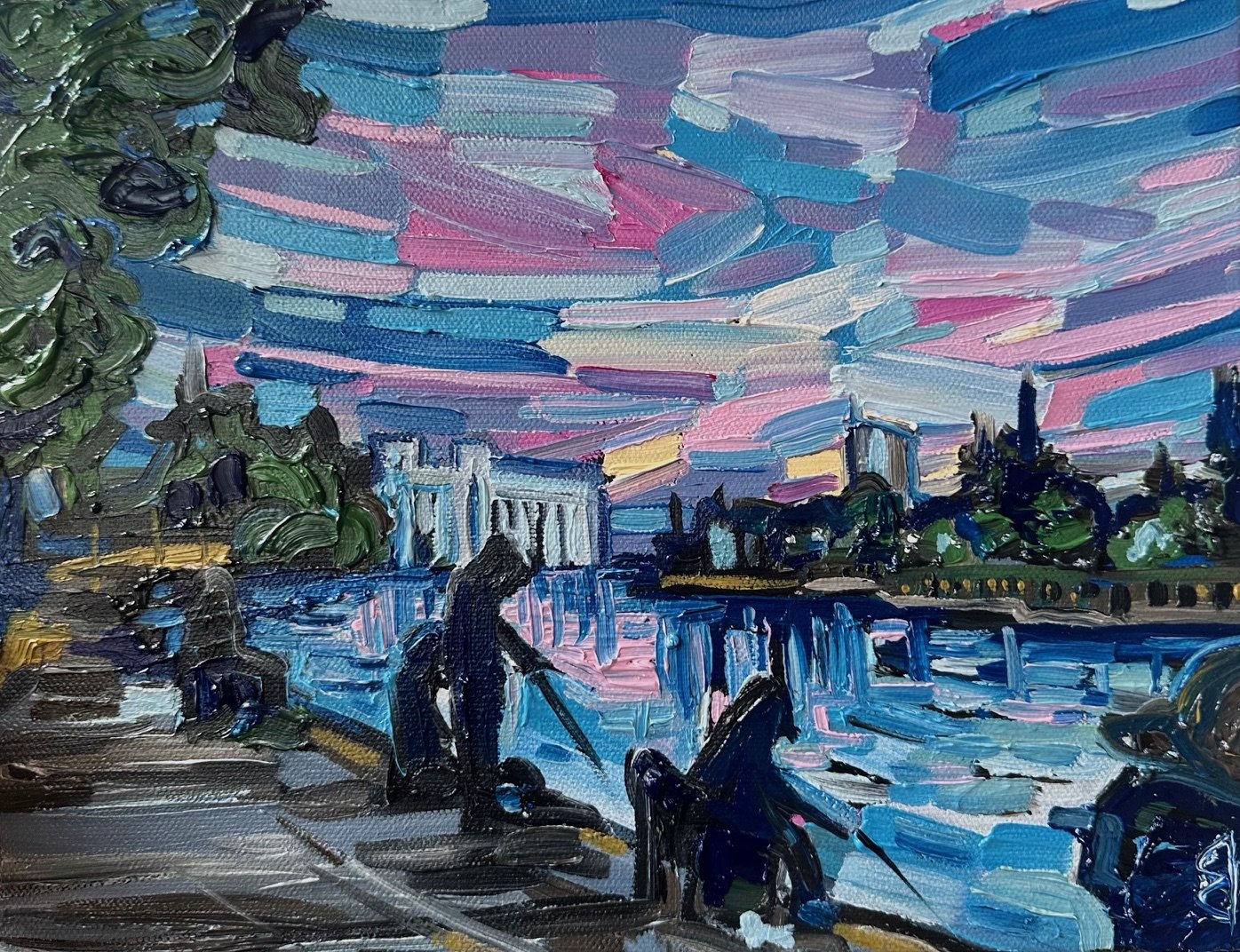 Morning Walk Salmon Spectacular
9x12 Inch Oil on Canvas
For Sale