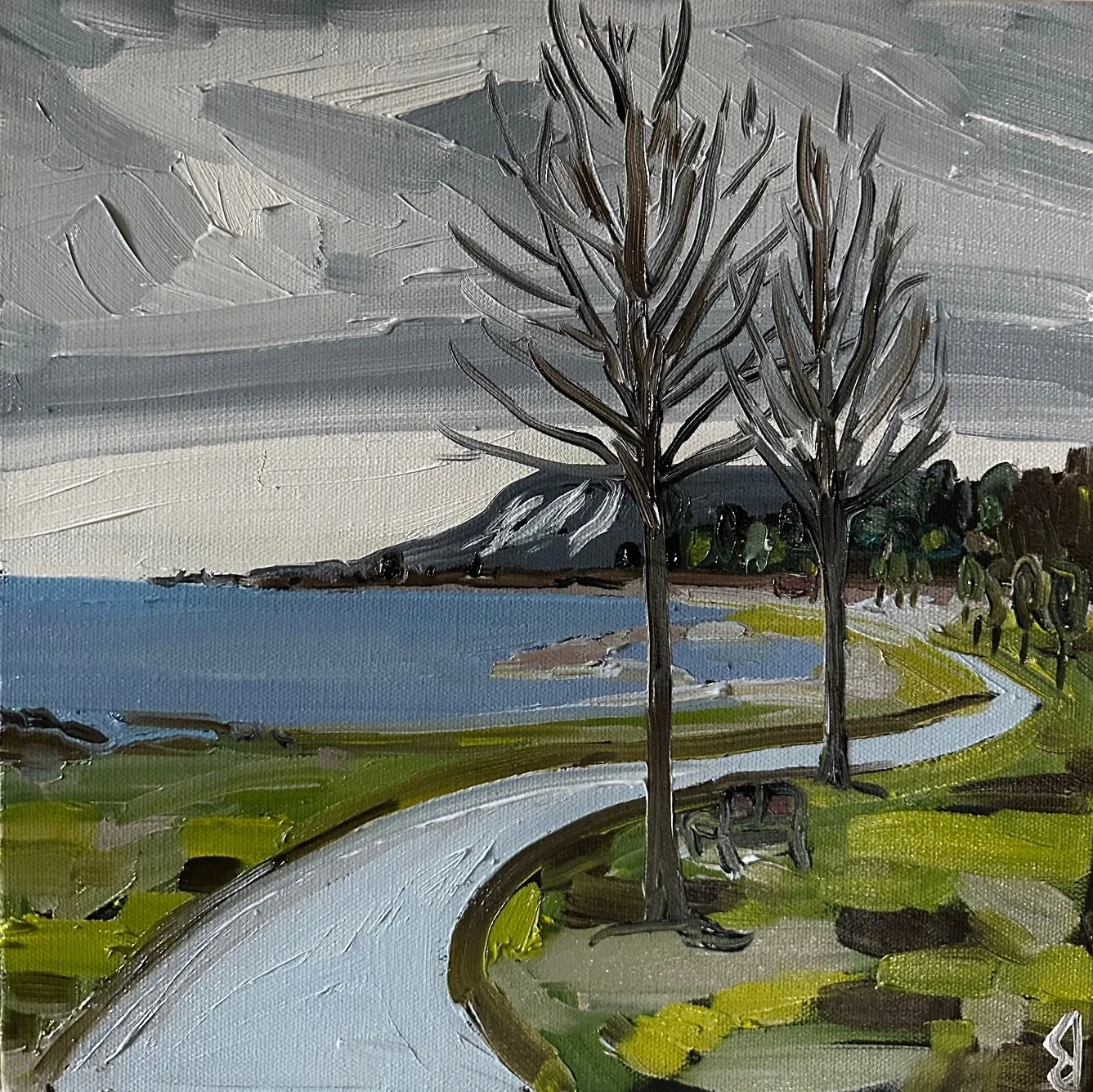 Bayview Park, Thornbury in Spring
12 x 12 Inch Oil on Canvas