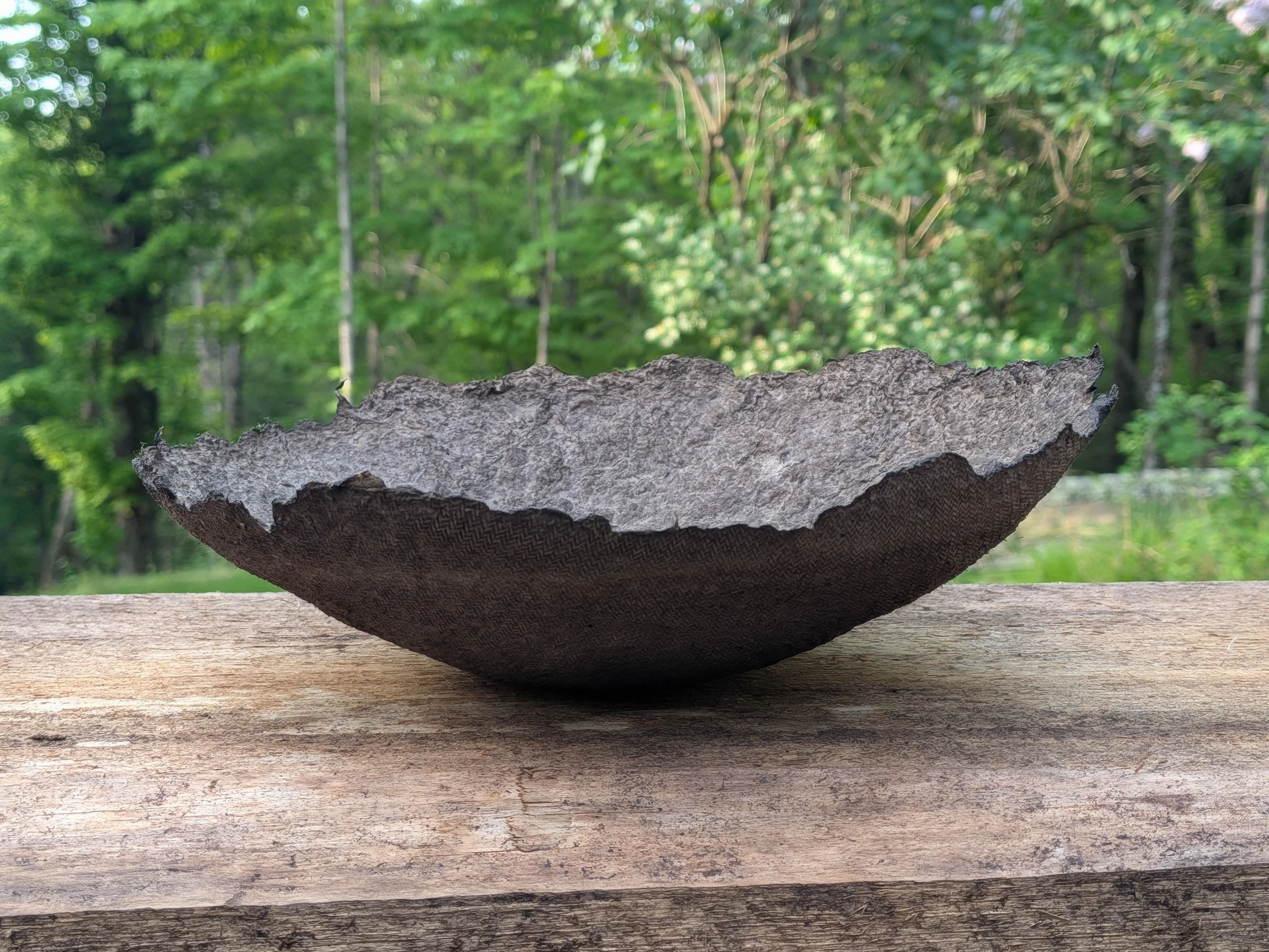 Coffee Stained Paper Pulp Bowl