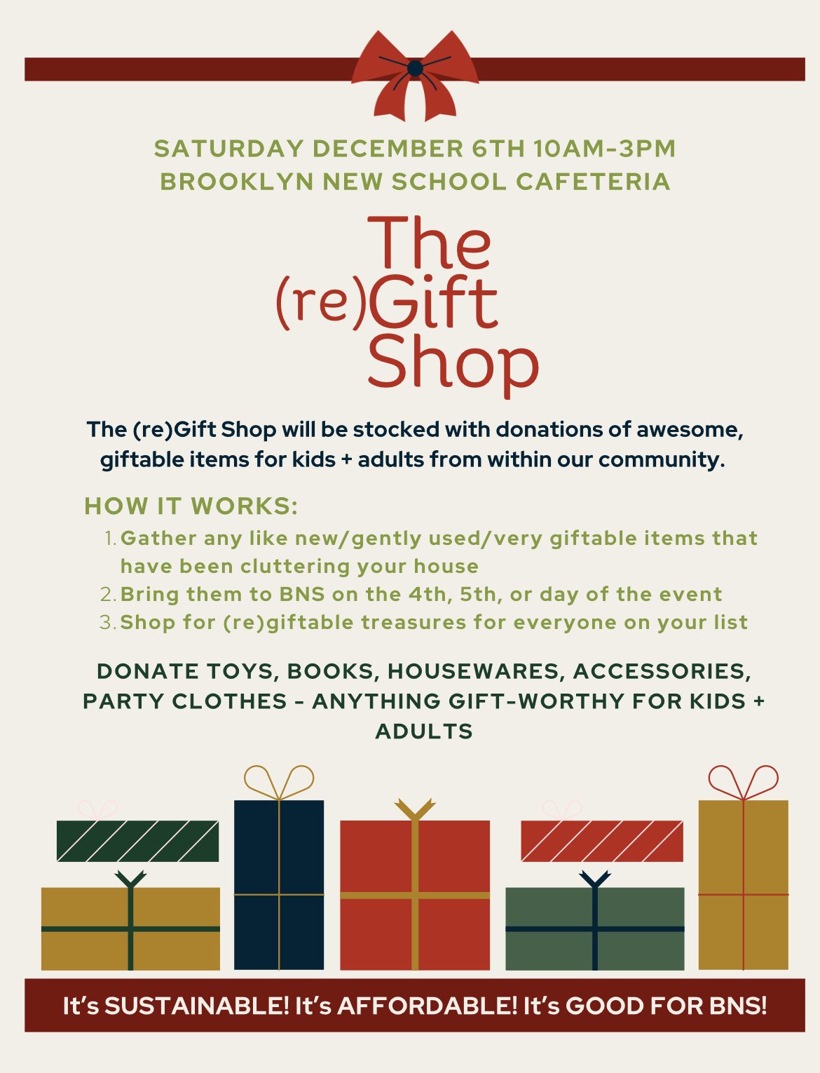 Sat -12/6 The (re)Gift Shop