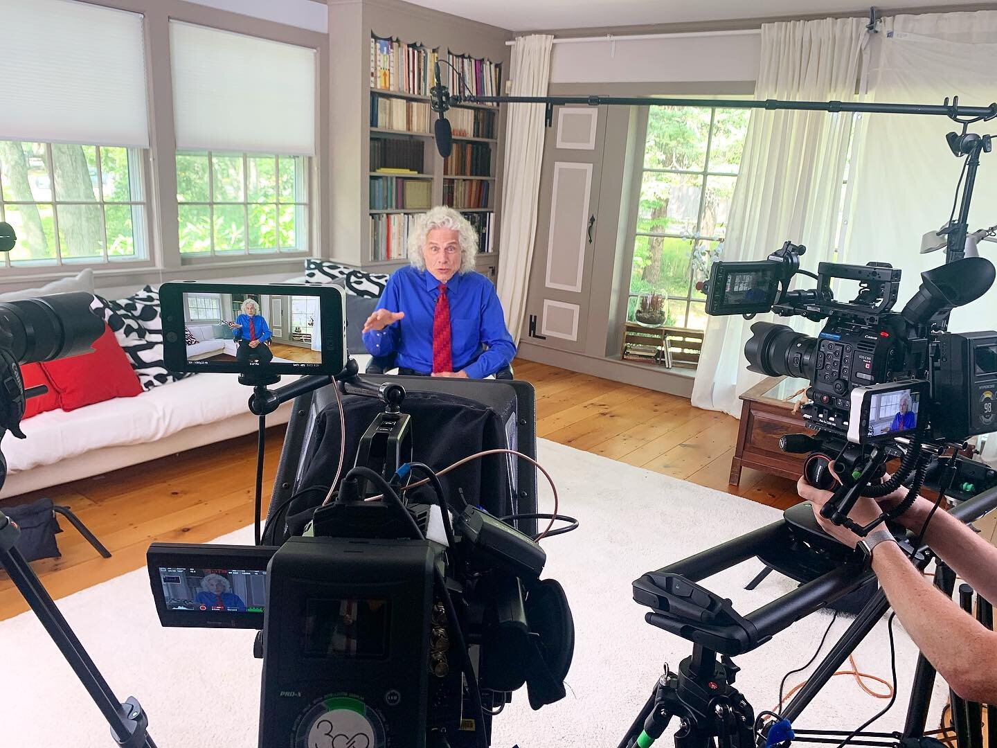 Day 2 on set with Steven Pinker 🎥