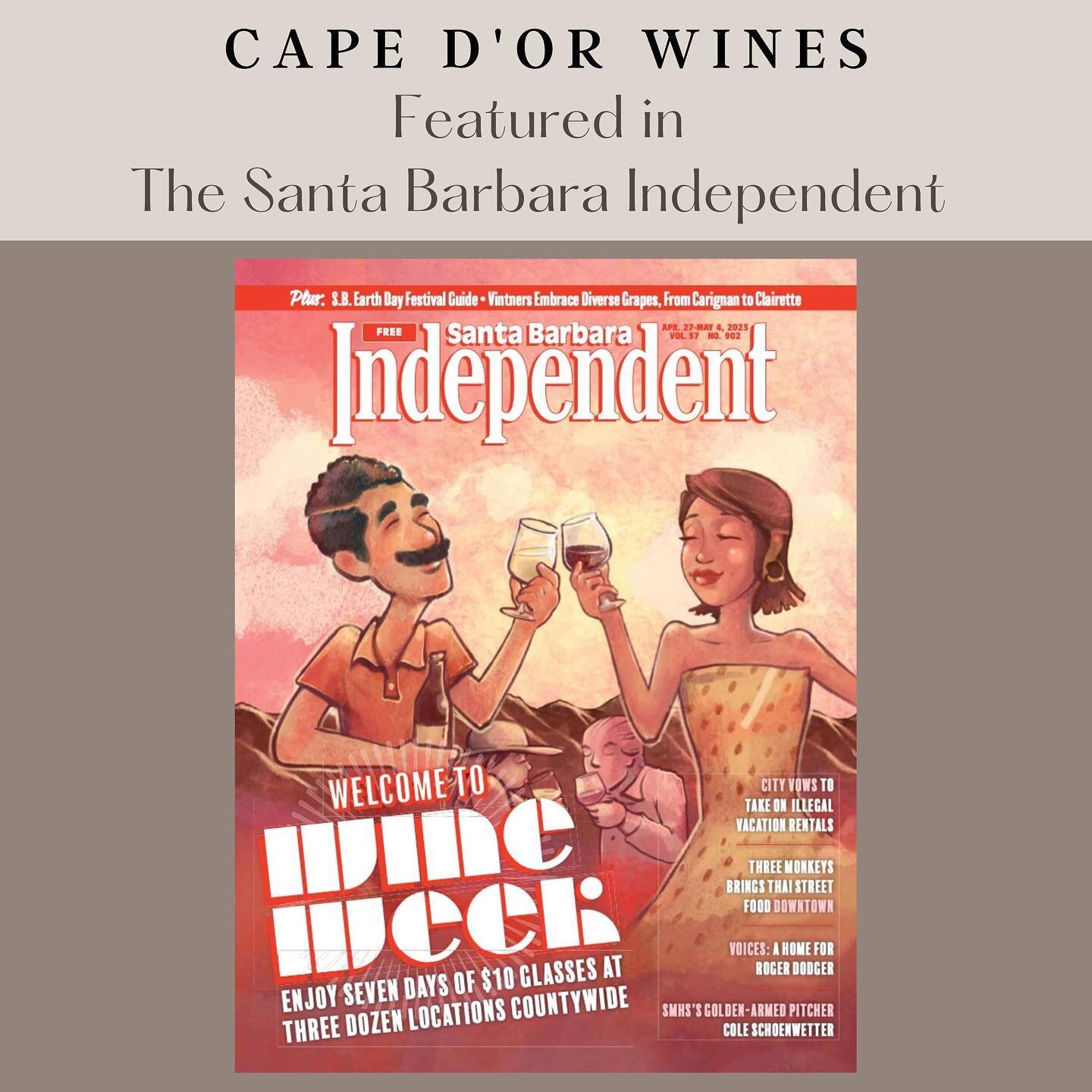 Cape D&rsquo;Or Organic Chenin Blanc featured in @sbindependent 🥂

&ldquo;We didn&rsquo;t know about the South African wine company and have been very happy,&rdquo; said Charlotte Andersen, who learned about Cape D&rsquo;Or from a family friend. Pai