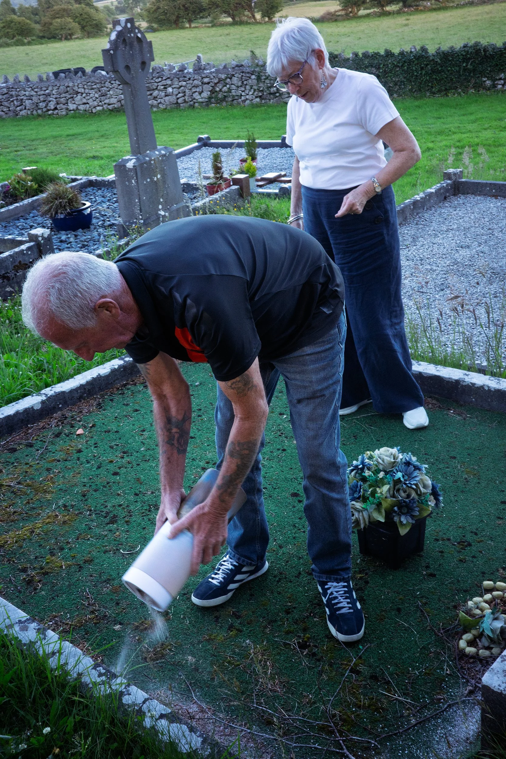 At Mary Quinn's grave