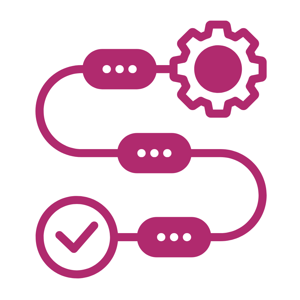 Icon representing Groundwork’s step-by-step process for improving business systems, operations, and visibility.