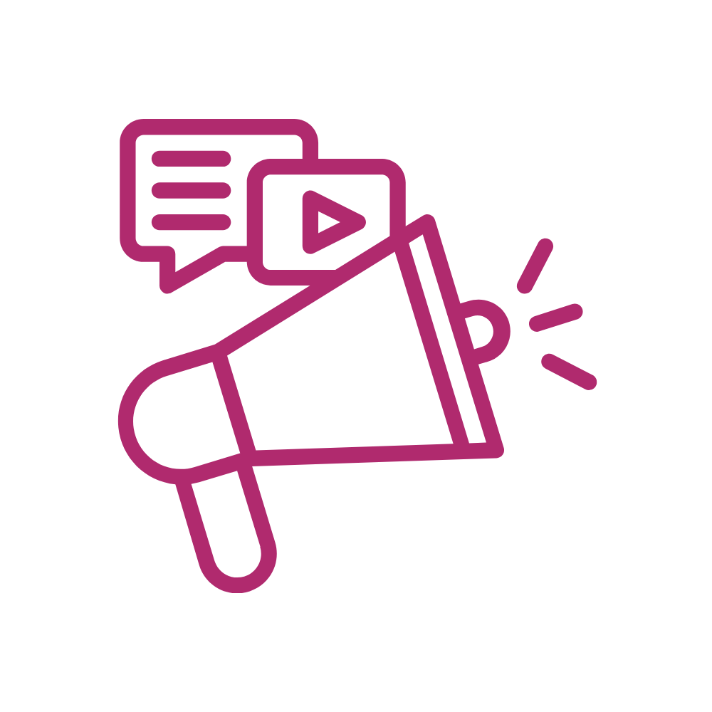 Icon representing marketing services that improve visibility and help the right people understand what your business does.