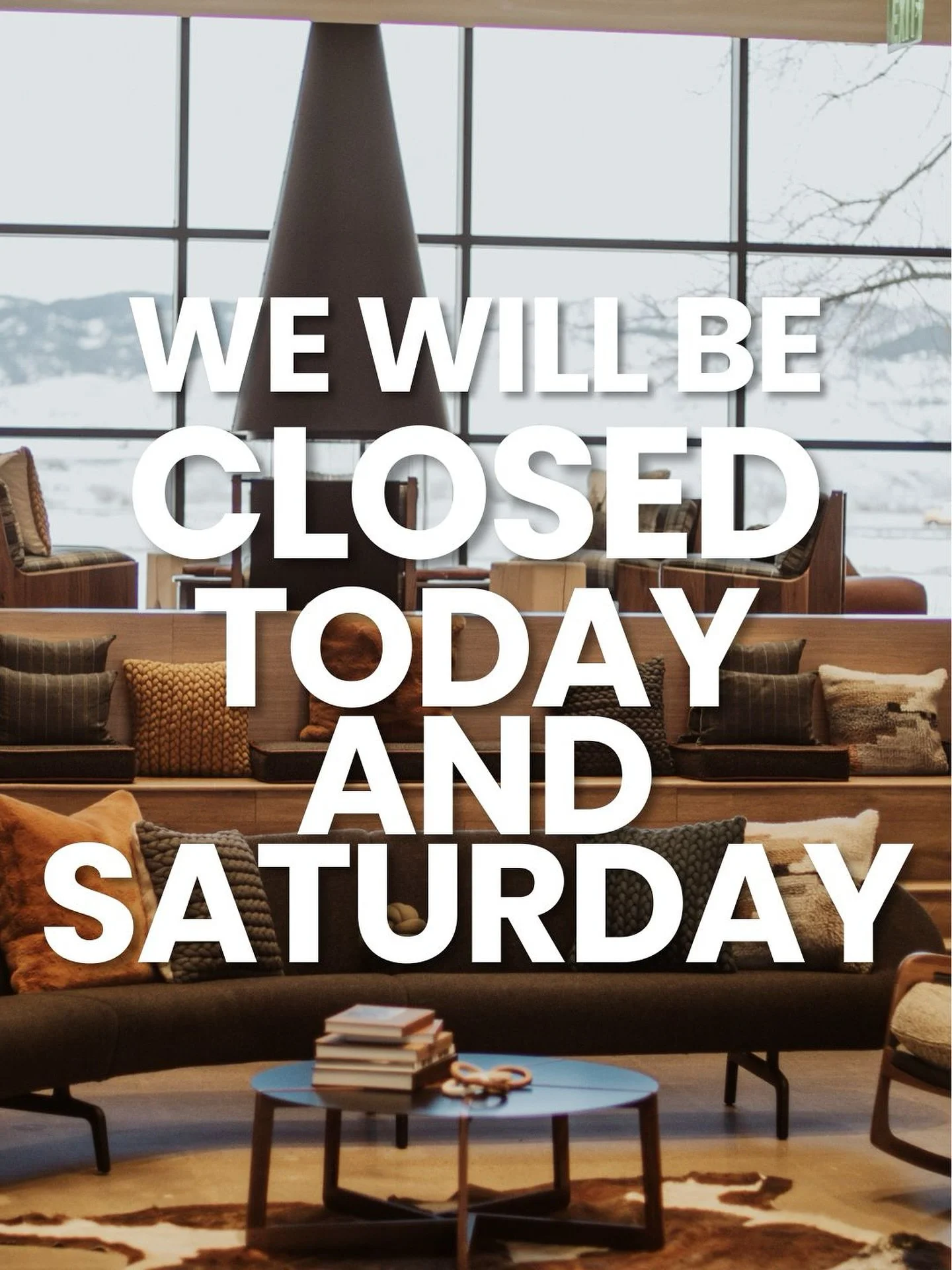 We&rsquo;ll be closed today and Saturday.
Enjoy the long weekend &mdash; we&rsquo;ll see you soon. ✨

#VibeGunbarrel #HolidayWeekend #ColoradoCoffee #SeeYouSoon