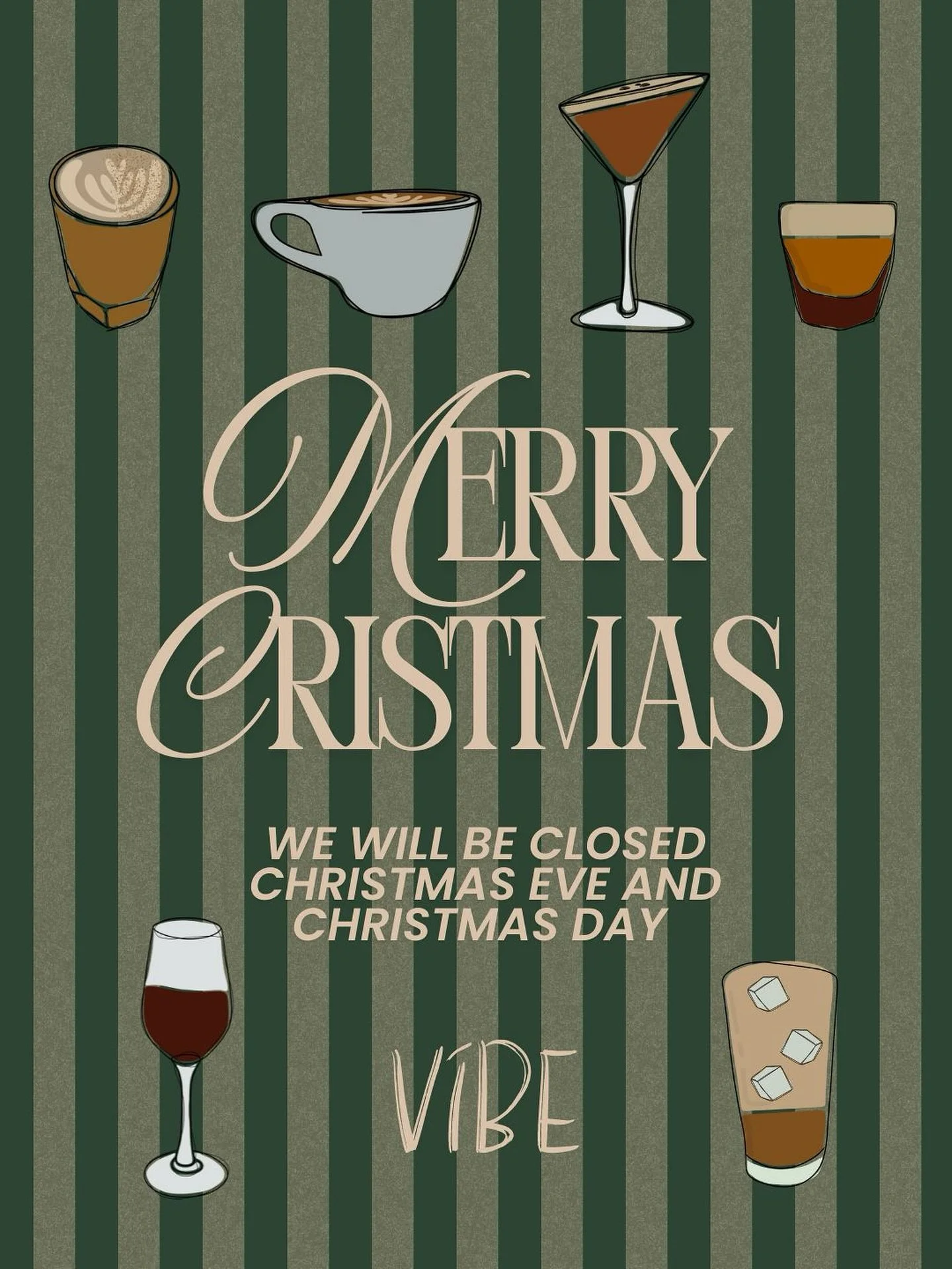 A quick holiday update 🎄
All Vibe locations will be closed December 24th + 25th.
We hope your holidays are warm and restful. 🤎

#VibeGunbarrel #HolidayHours #ColoradoCoffee #CommunityFirst #VibeFamily #denver #vibelouisville #denvercoffee #colorado