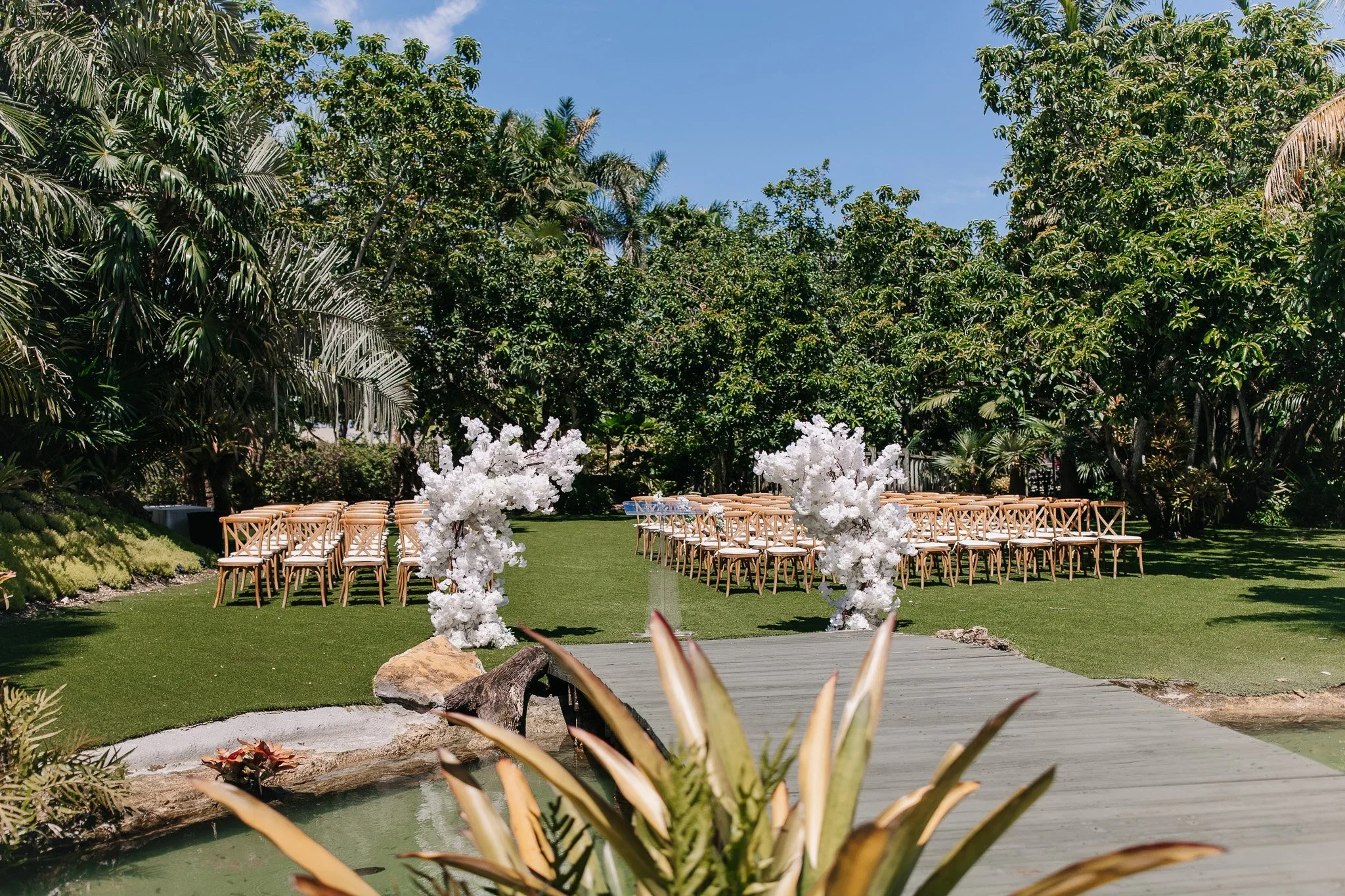 Wedding ceremony at Royal Mansion & Gardens in Homestead