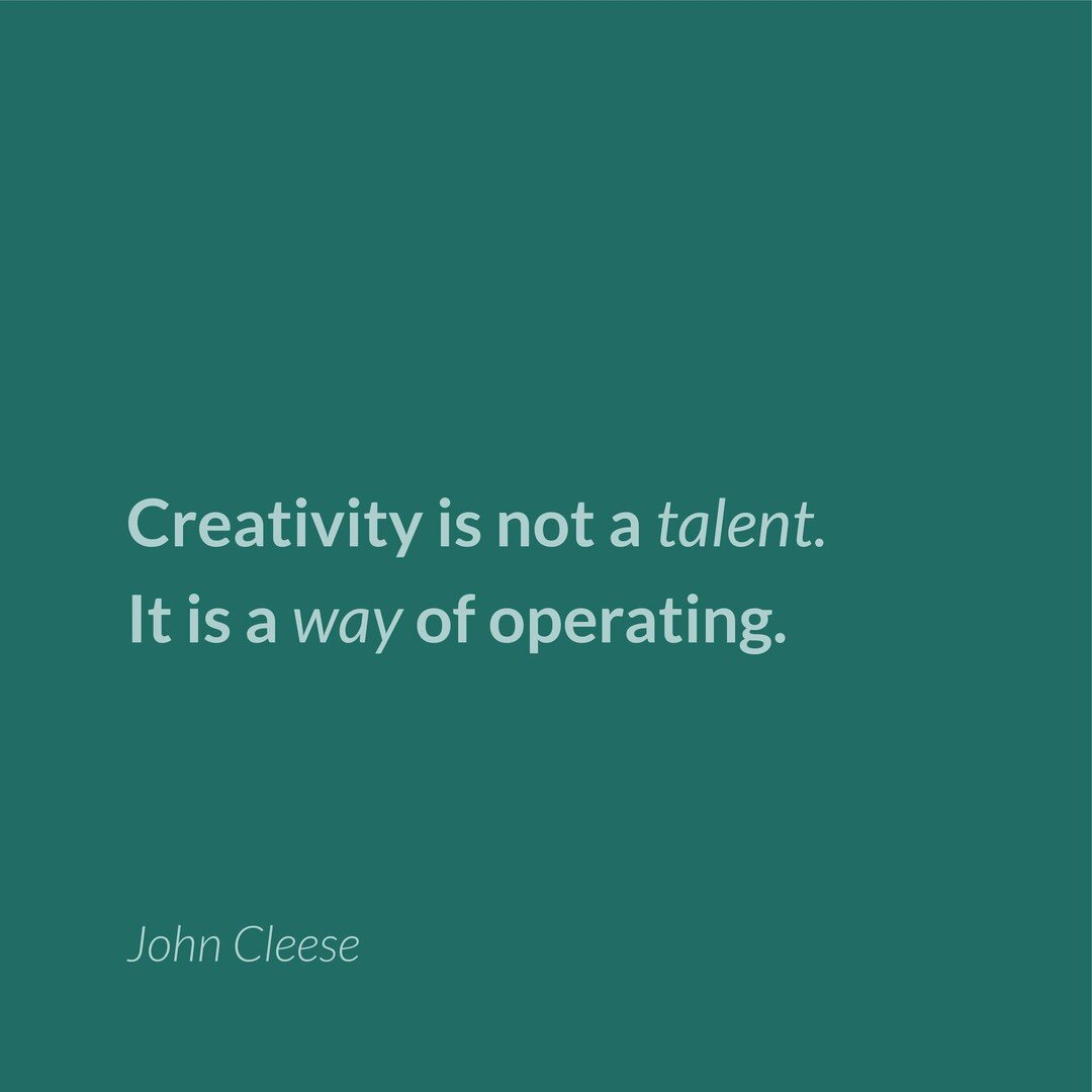 Creativity is a way of operating. 

 #graphicdesigner #quote #johncleese