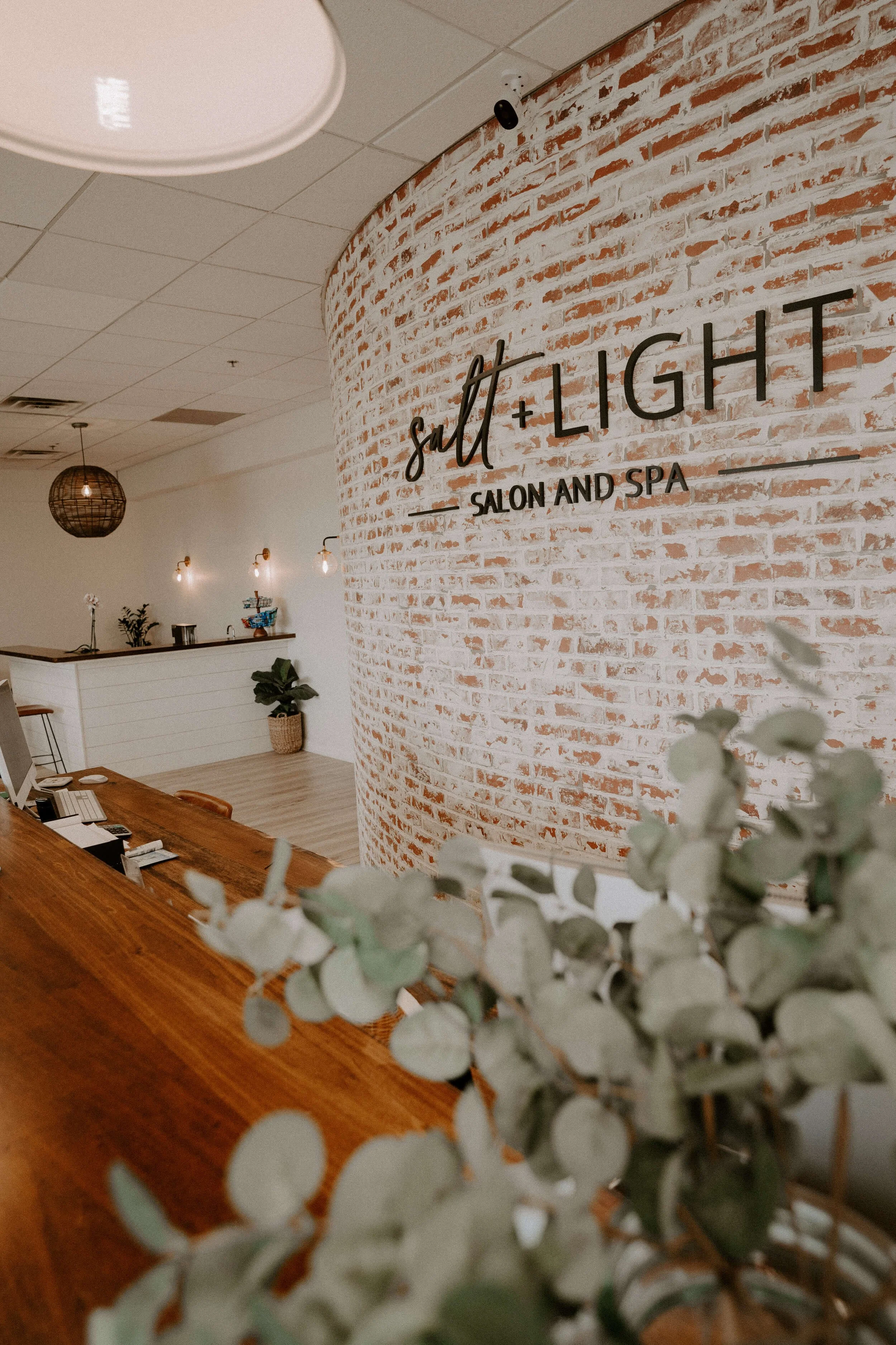 Salt + Light Salon and Spa front desk