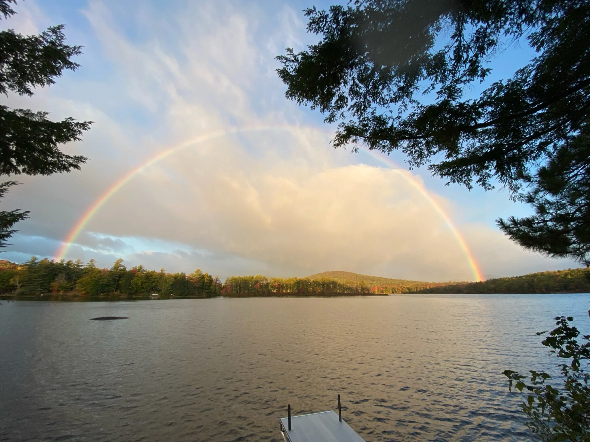 Rainbow over Big Pea Porridge Pond