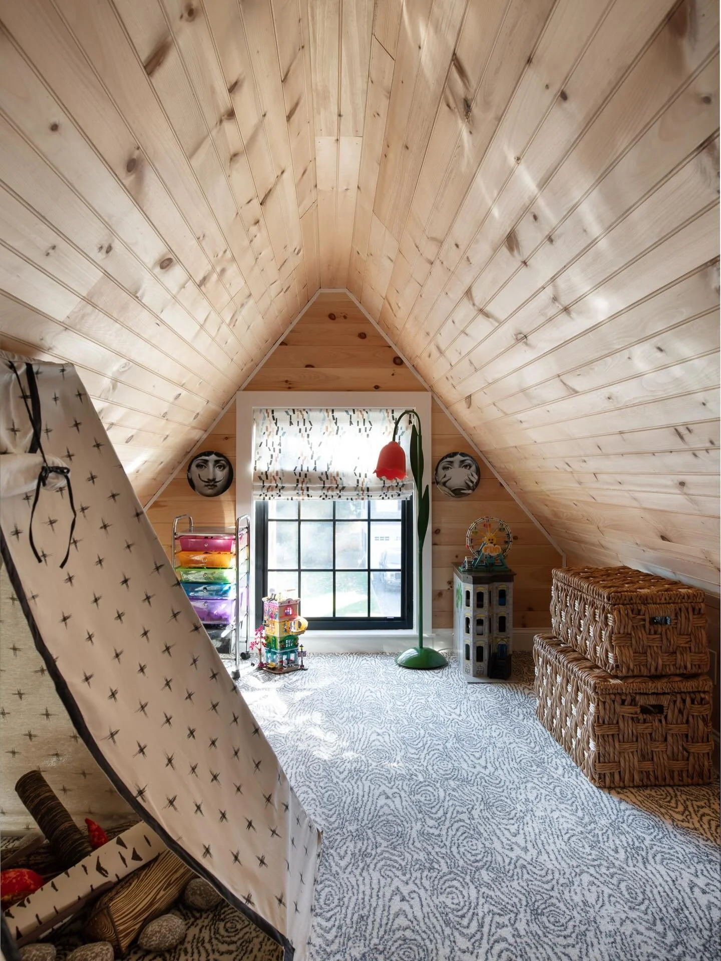 Swipe &mdash;> through to see how we transformed our walk up attic into a funky + functional play space.

Let&rsquo;s start with a rewind to the renovation process, we were required to insulate the entire attic. Which then became, let&rsquo;s add 