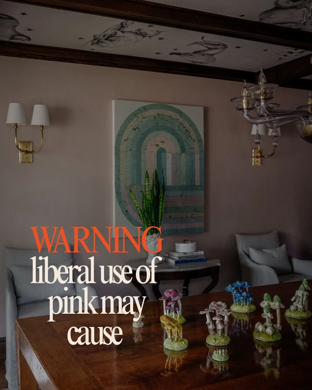 Liberal use of pink in home is known to cause&hellip;&hellip;

-feelings of warmth and comfort
-indescribable joy
-incurable optimism 
-a rosy outlook on life

Use at your own risk.

Design: @noelani_zervas_interiors 
Styling: @noelani_zervas_interio