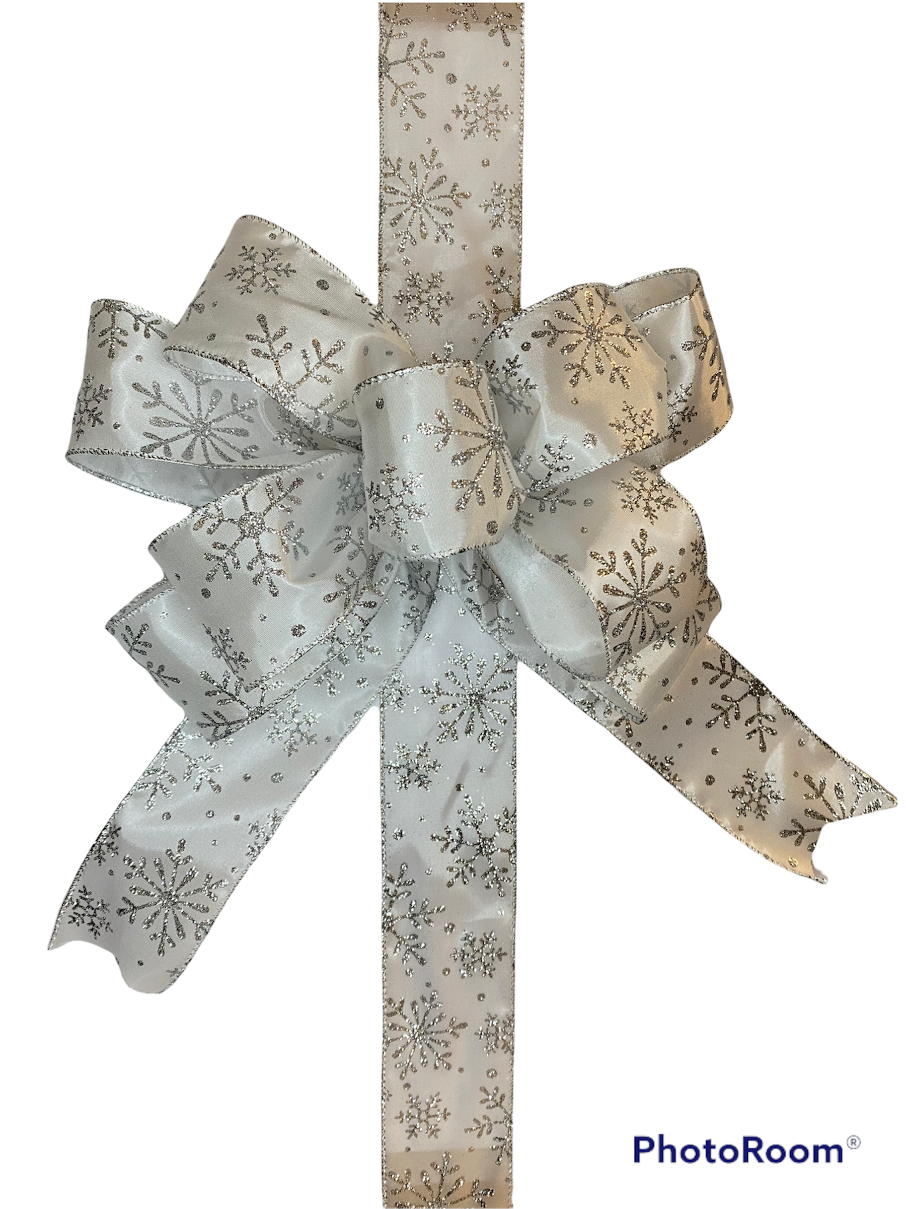 Sparkly Star and Snowflake Ribbon Bow