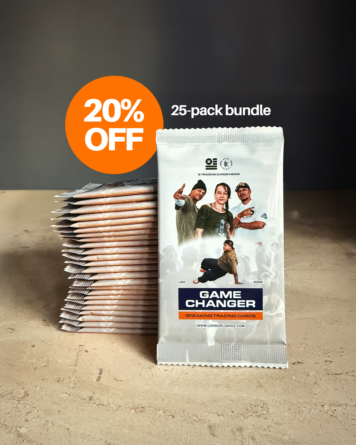 (25 BUNDLE) Game Changer Trading Cards