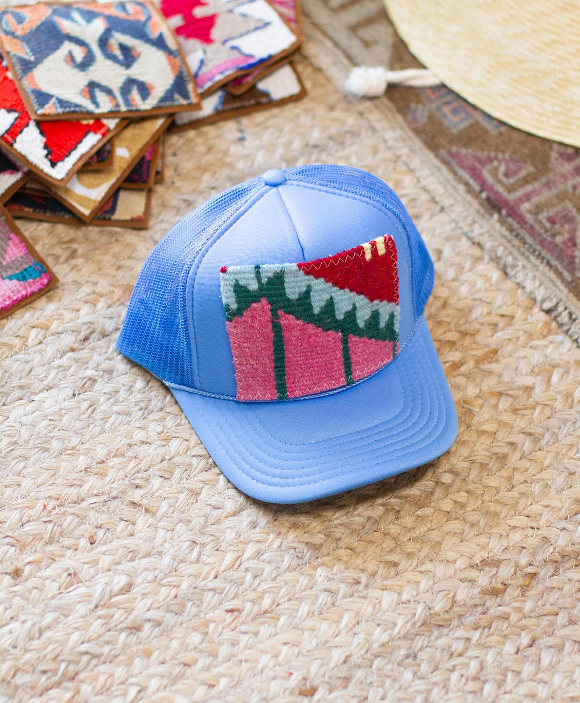 Kilim Patch Trucker COLUMBIA BLUE