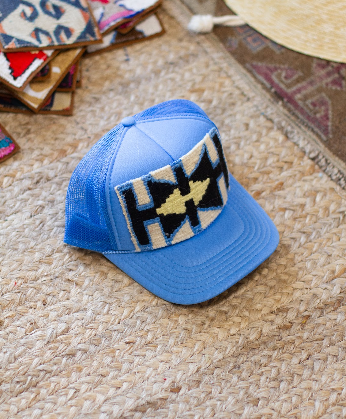 Kilim Patch Trucker COLUMBIA BLUE